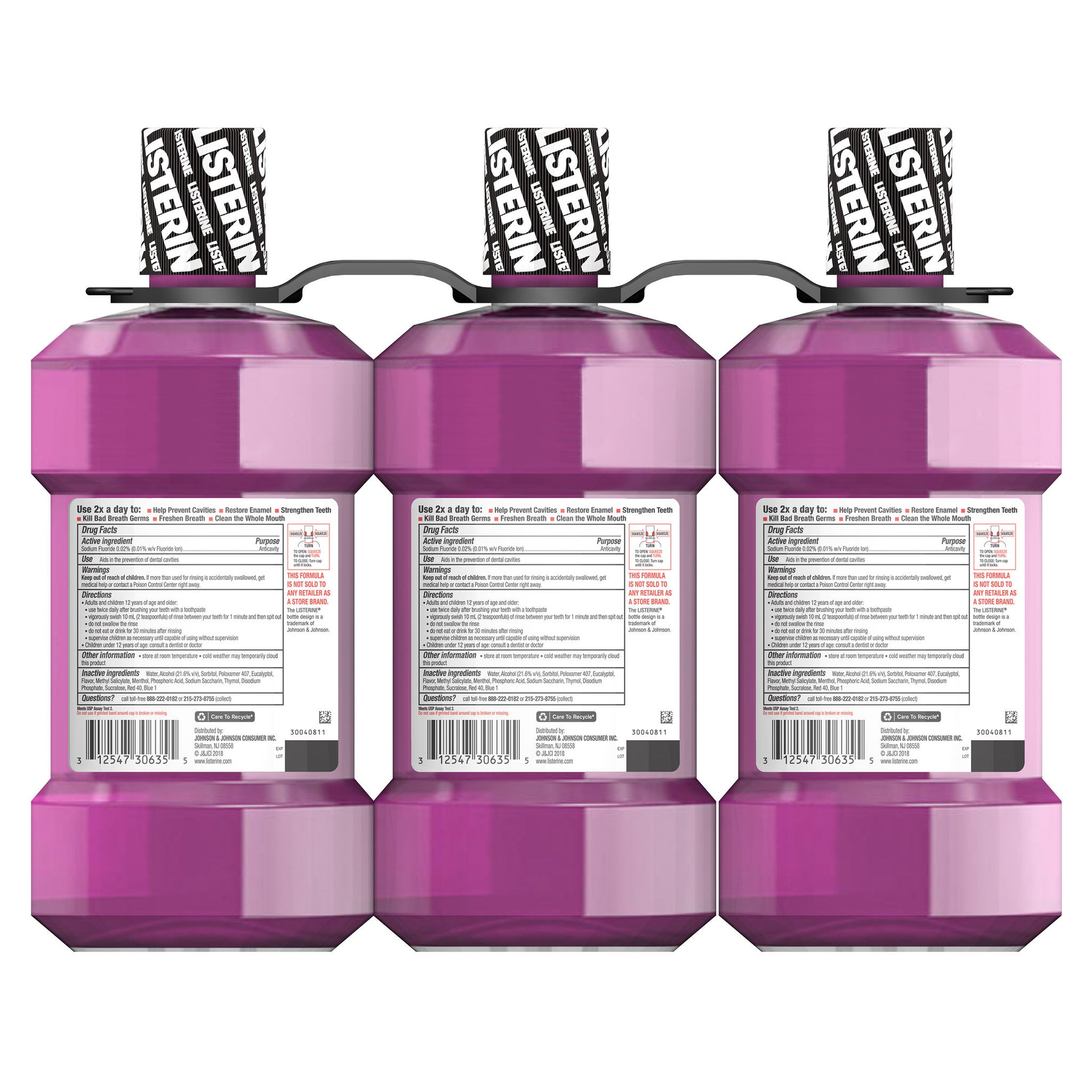 Listerine Total Care Mouthwash, 1.0 Liter, 3-count