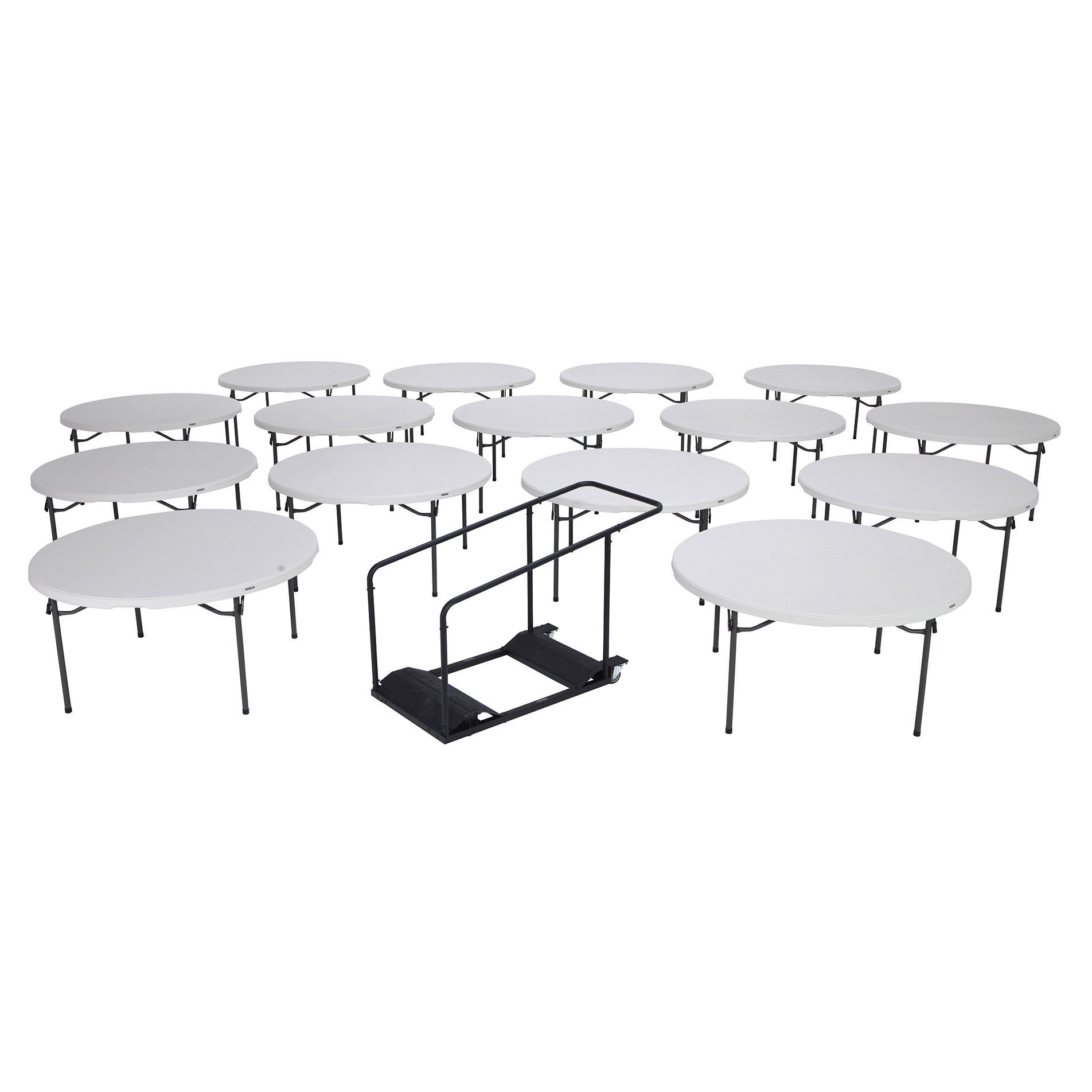 Lifetime 60" Round Table, 15-pack with Cart