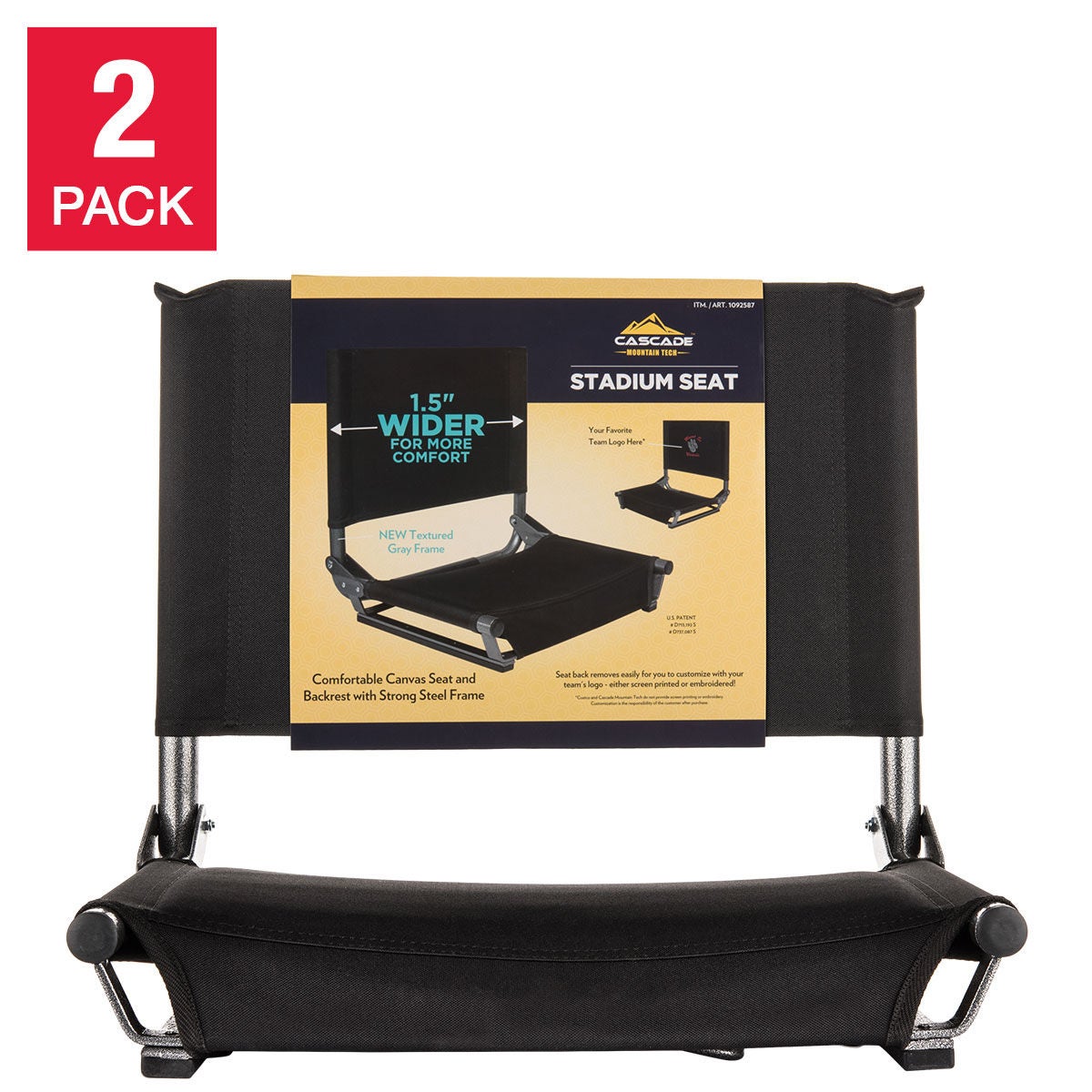 Cascade Mountain Tech Canvas Stadium Seat 2-pack