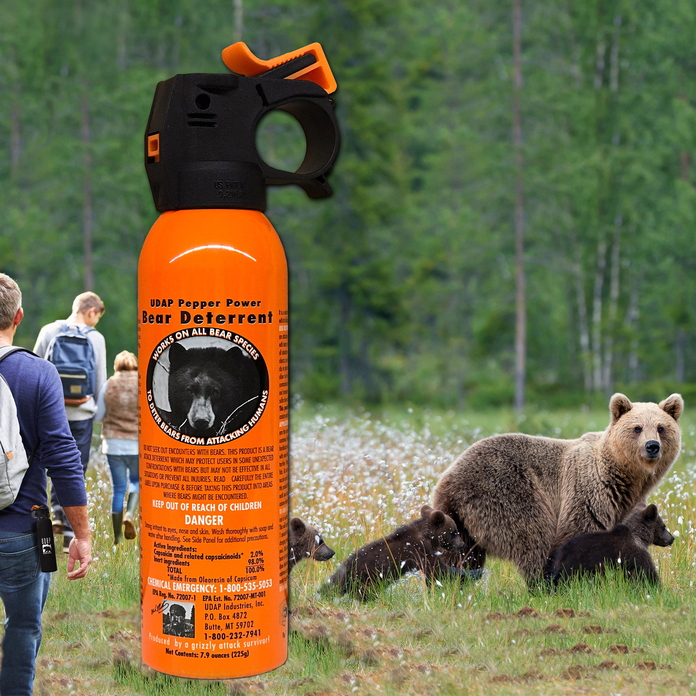 Udap Bear Spray with Holster, 2-pack