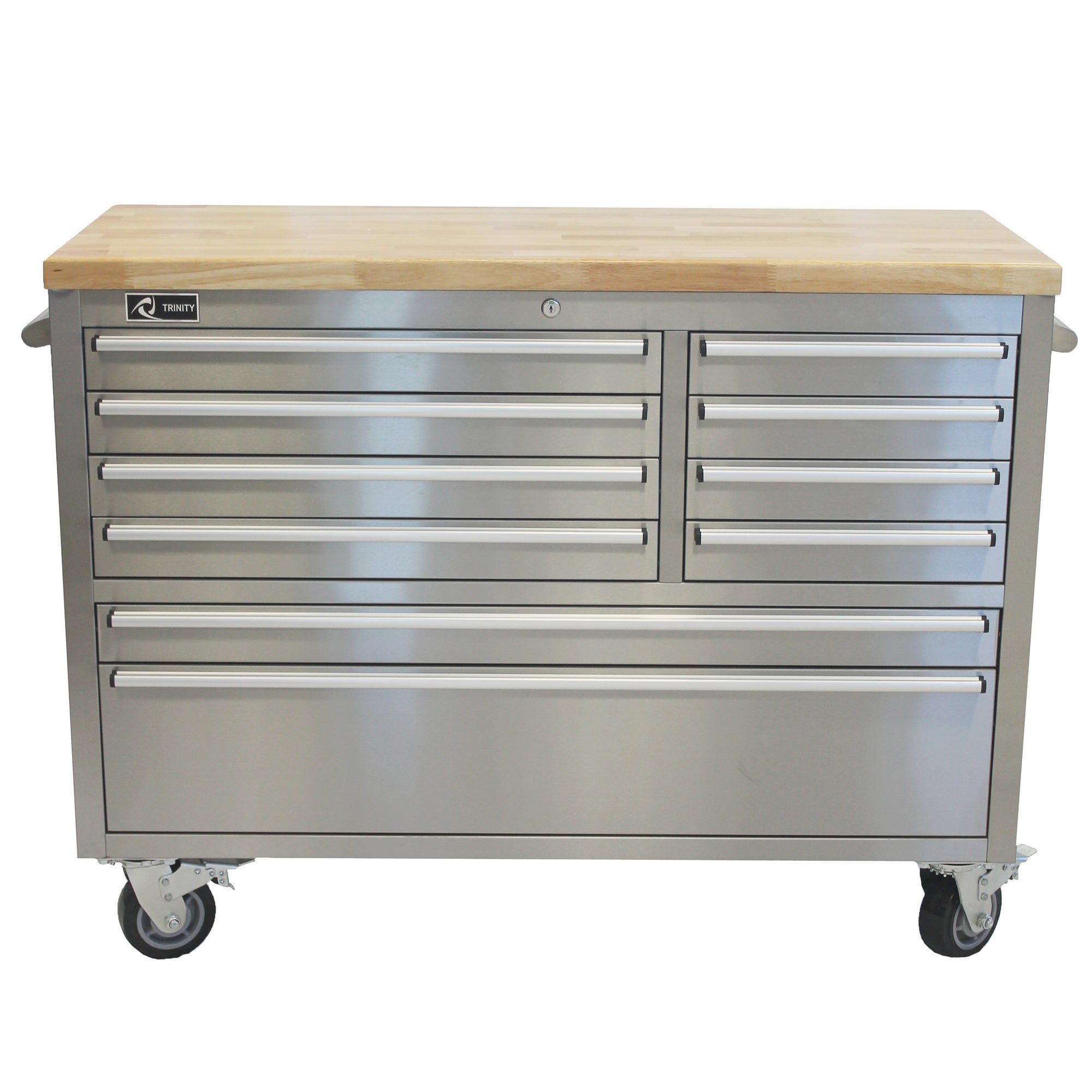TRINITY 48" Stainless Steel Rolling Workbench