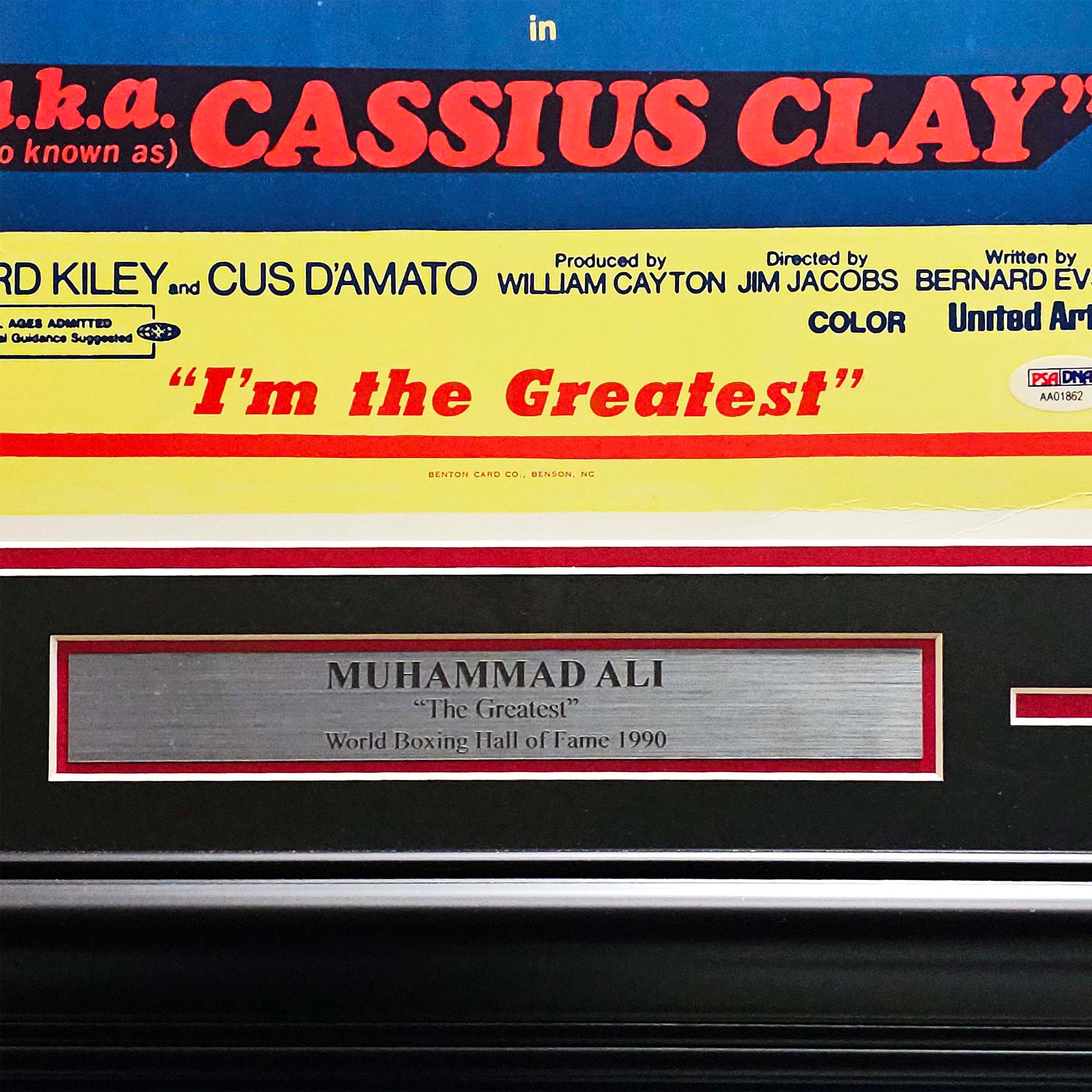 Muhammad Ali Autographed Framed “I'm The Greatest” Movie Poster - PSA/DNA Authenticated