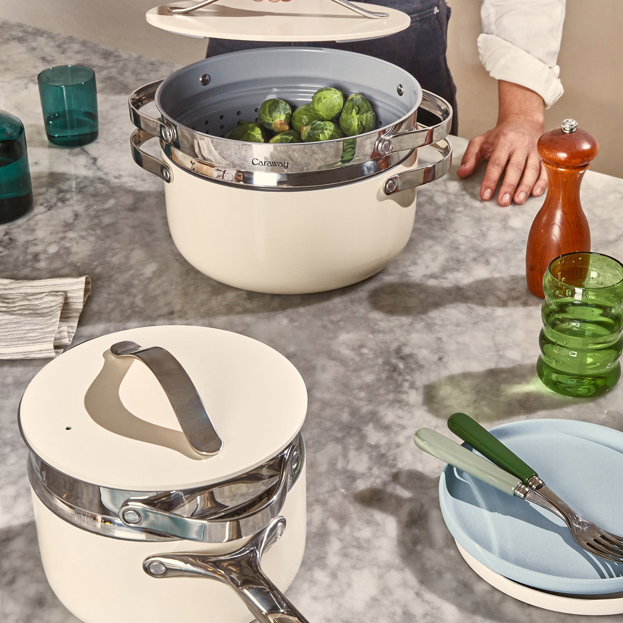 Caraway 18-piece Ceramic Cookware Set