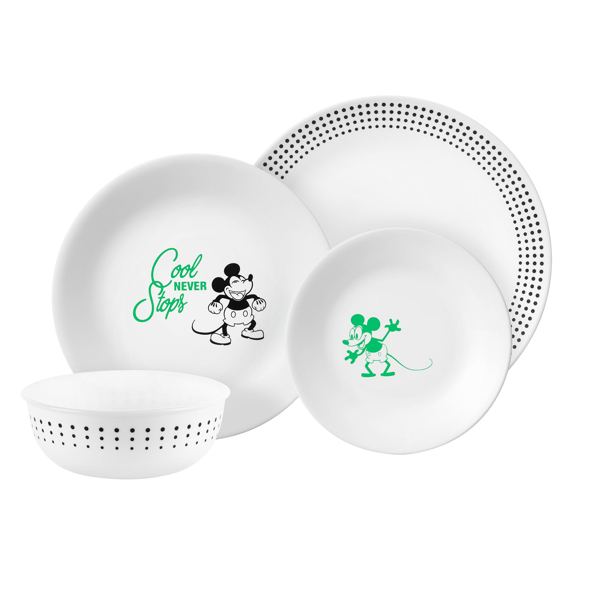 Corelle 16-piece Dinner Set, Mickey Mouse
