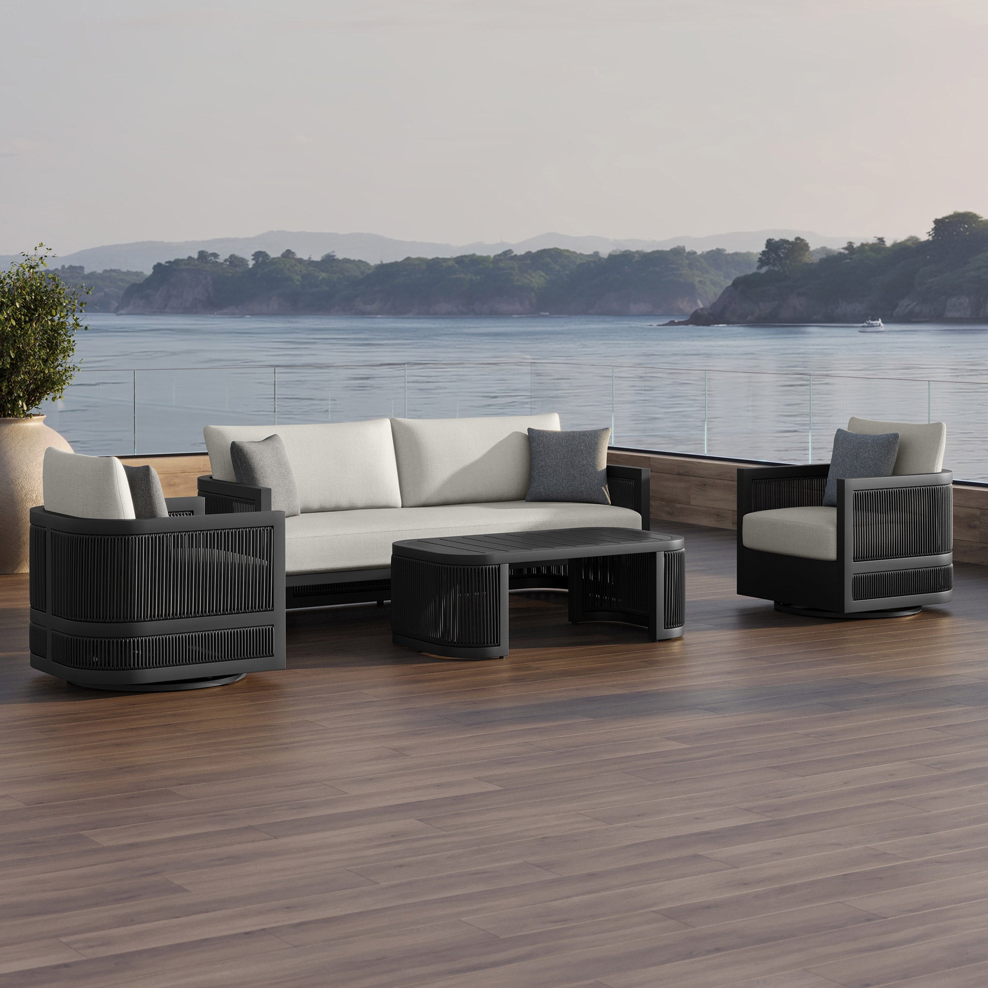 Henredon Annalise 4-piece Outdoor Patio Seating Set