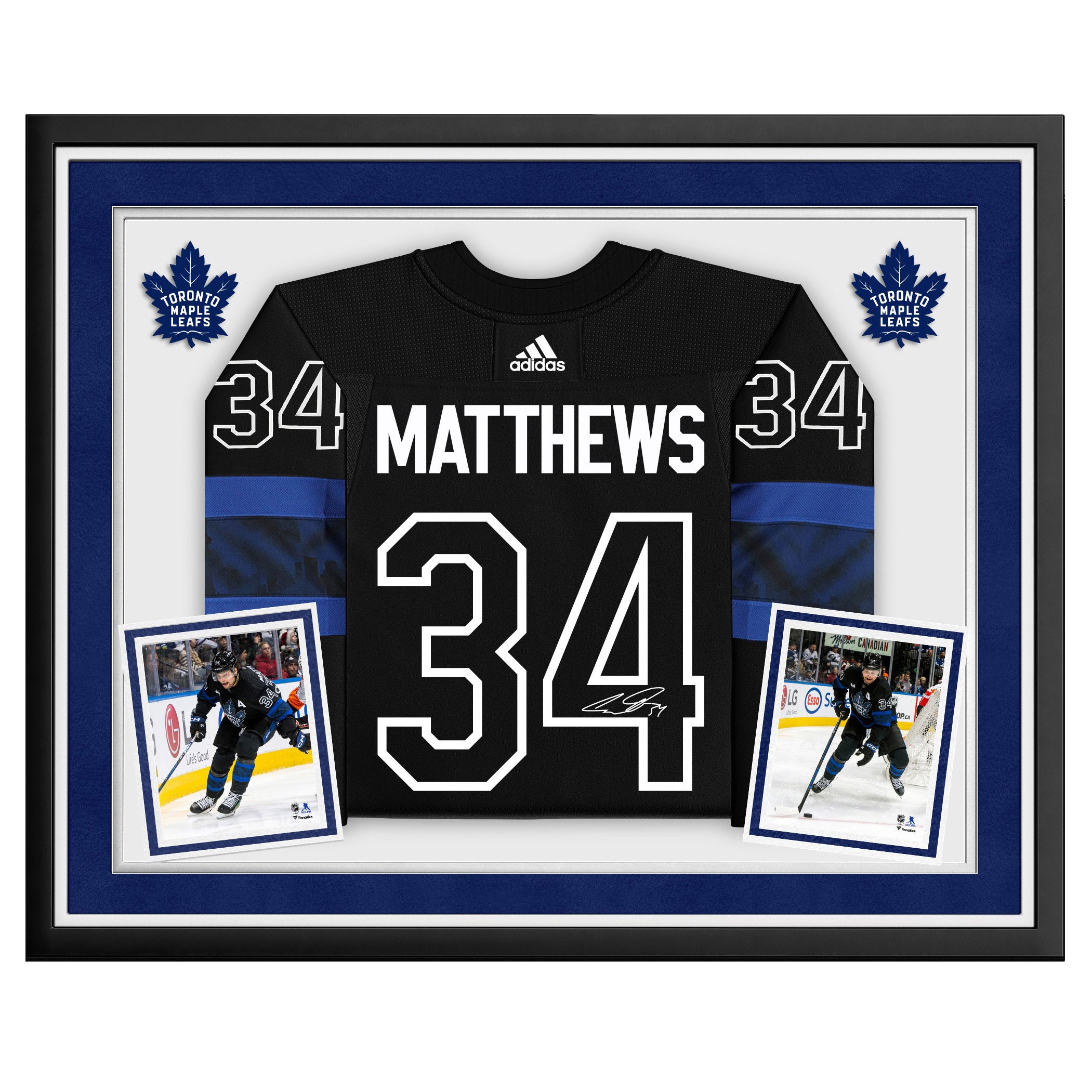 Auston Matthews Toronto Maple Leafs Framed Autographed Black Alternate Adidas Authentic Jersey