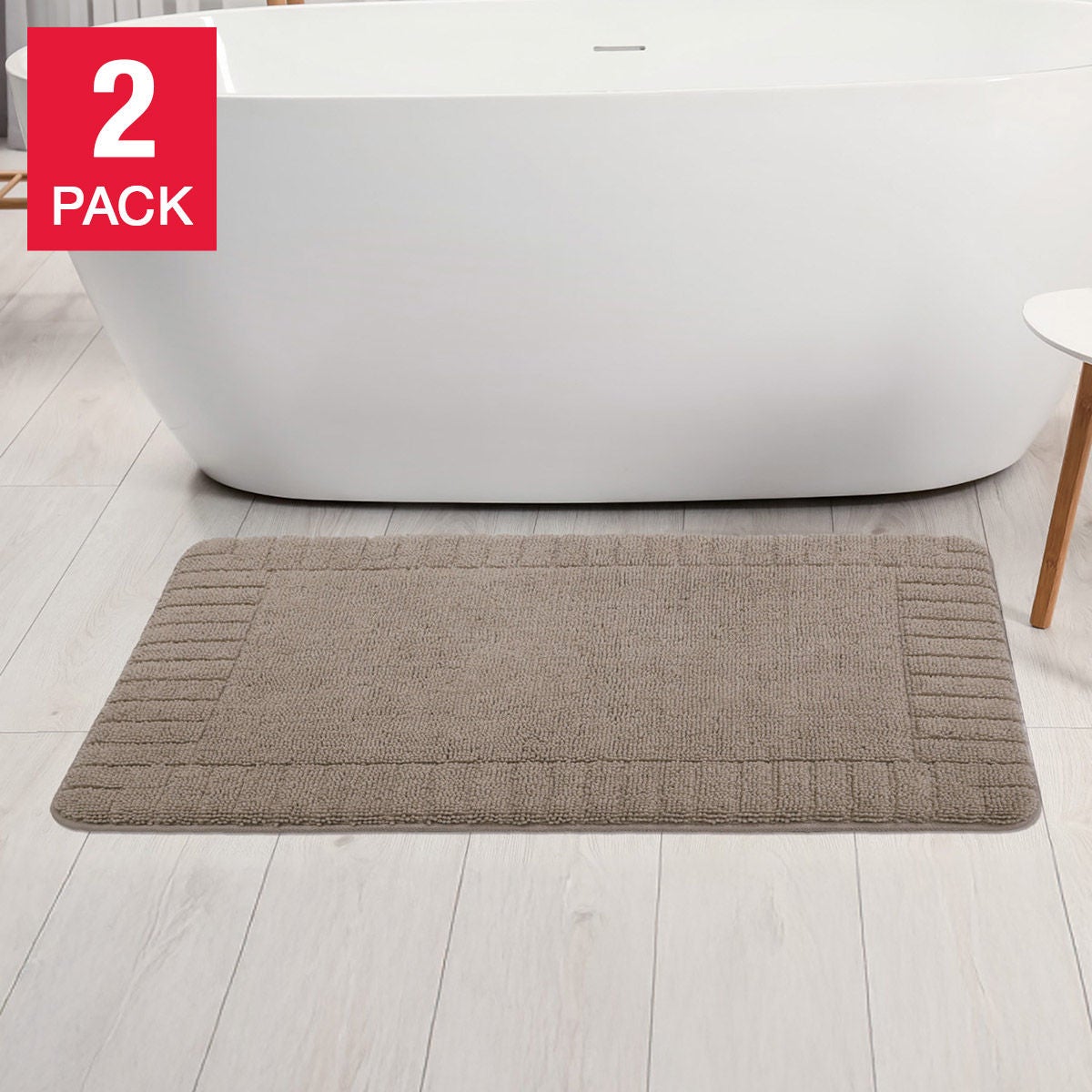 Noodle Memory Foam Bath Rug, 2-pack
