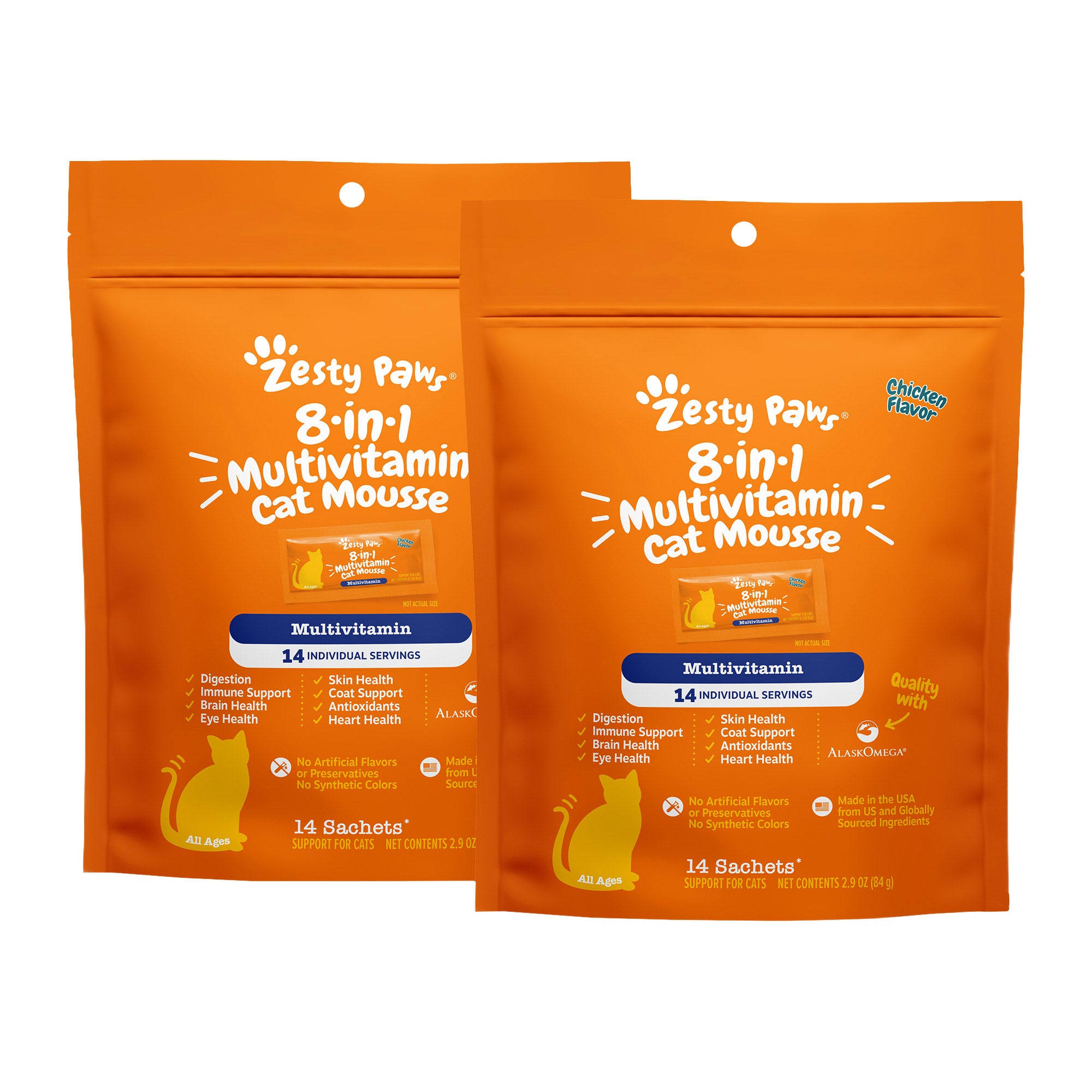 Zesty Paws Mousse, 14 count, 2-pack