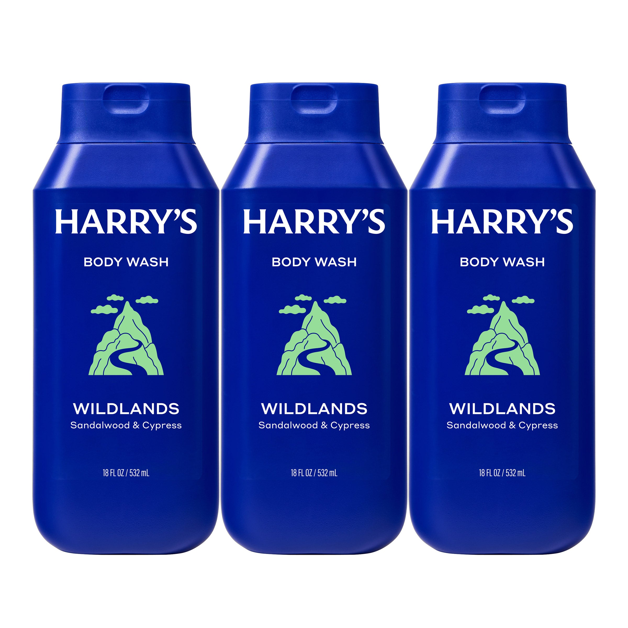 Harry's Wildlands Body Wash, 18 fl oz, 3-pack