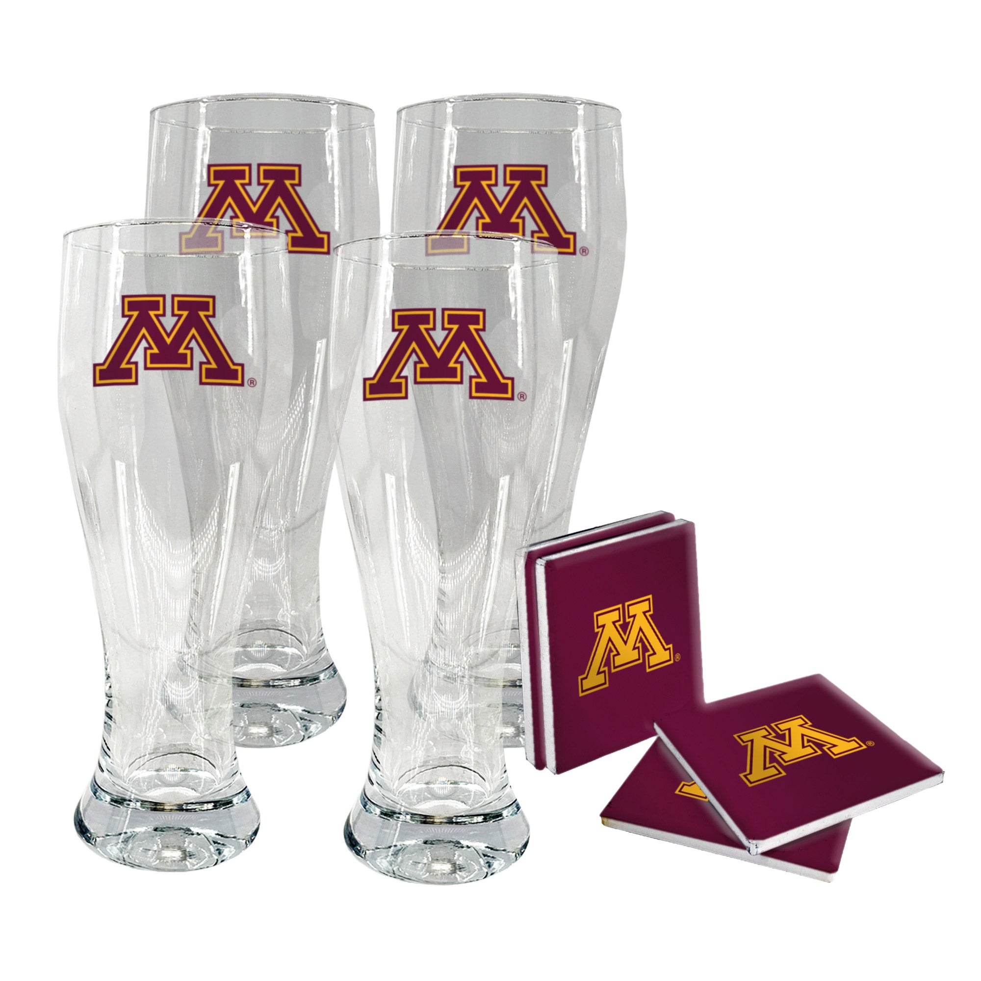 NCAA Pilsner & Coaster Set