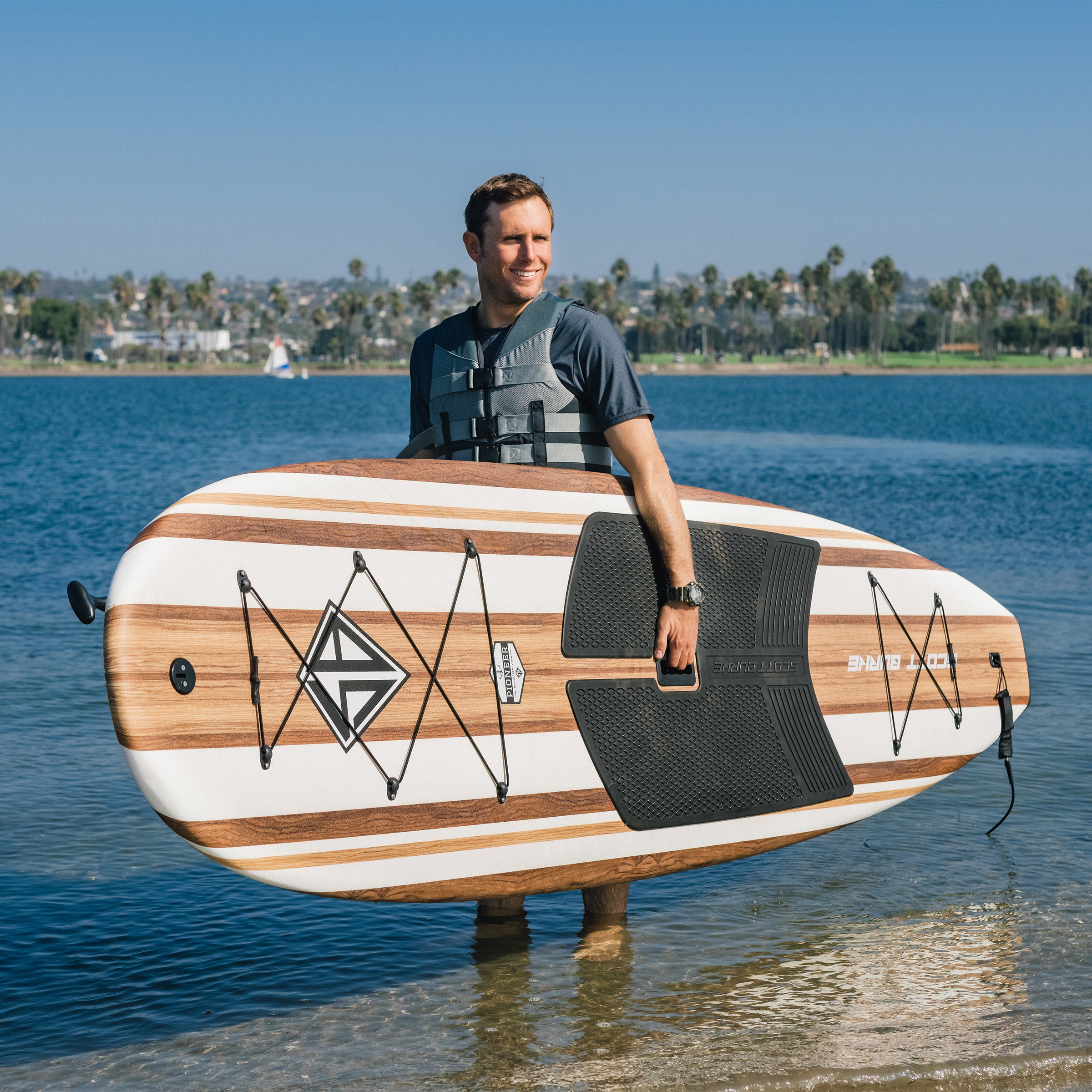 Scott Burke SUP-10' Pioneer Foam Paddle Board Package