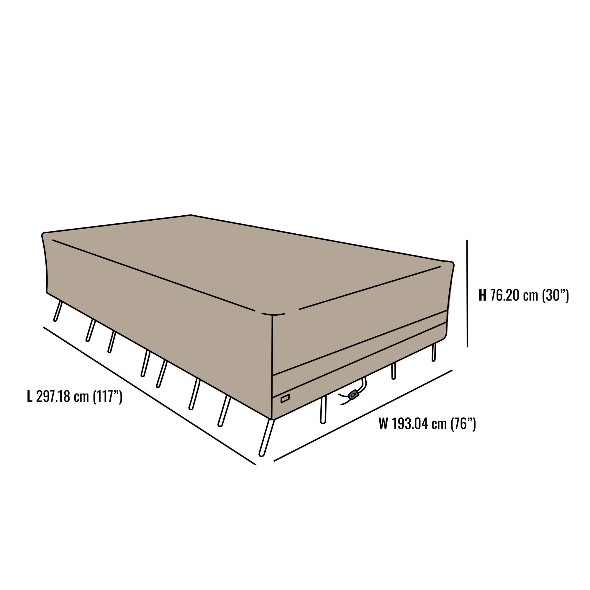 Outdoor Rectangular Patio Table Set Cover