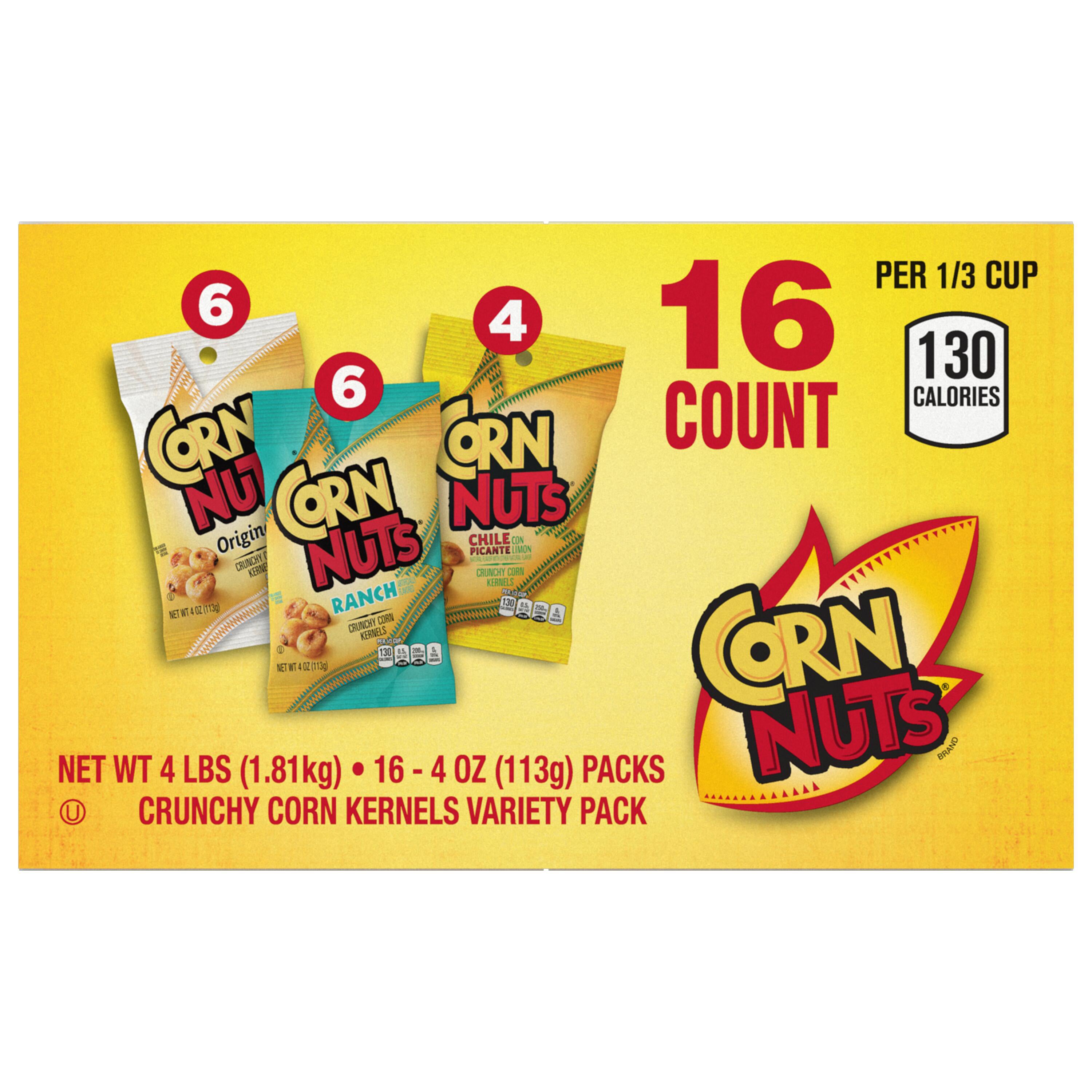 Corn Nuts Crunchy Corn Kernels, Variety Pack, 4 oz, 16-count