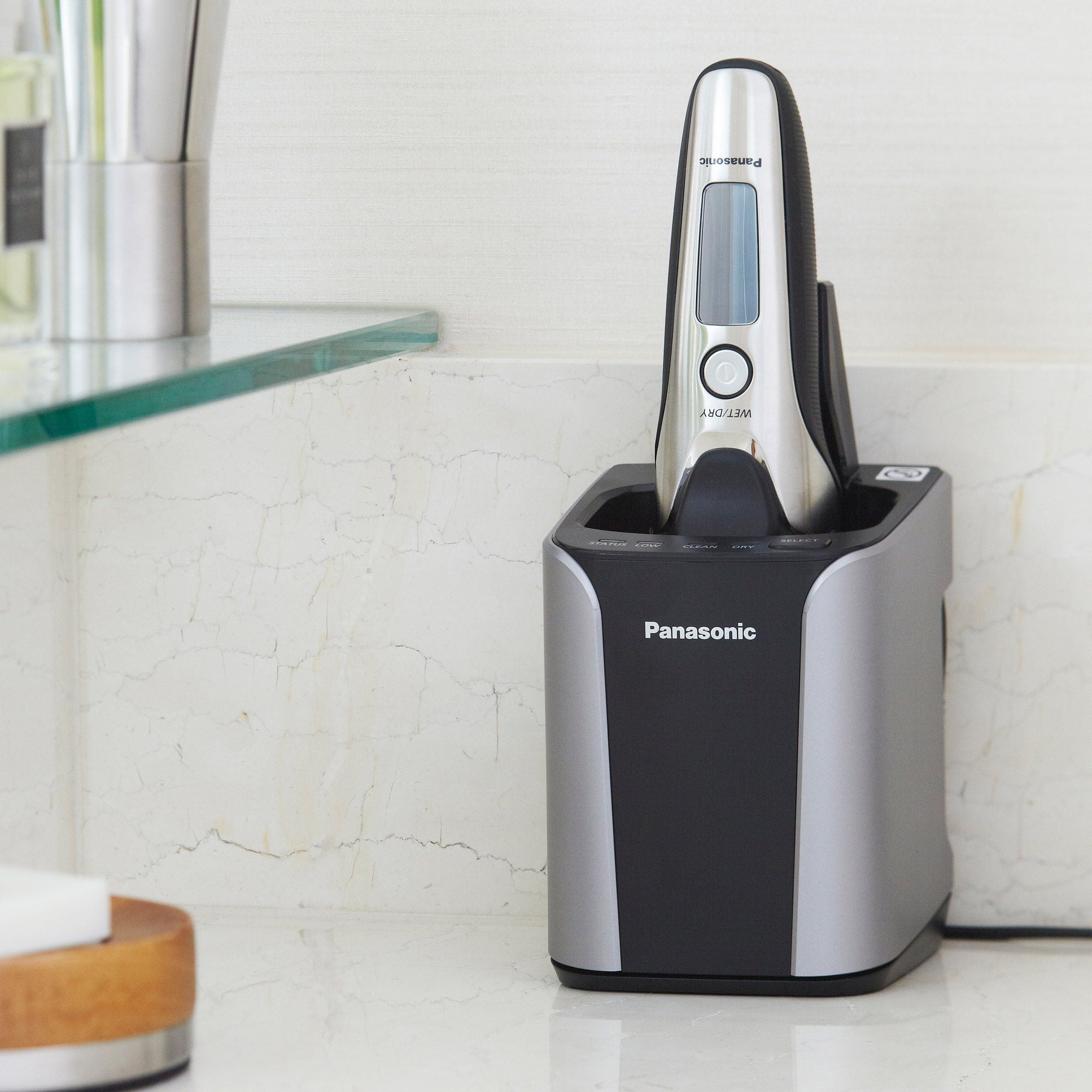 Panasonic ARC5 5-Blade Men's Electric Shaver with Titanium Rollers Including Clean and Charge Station