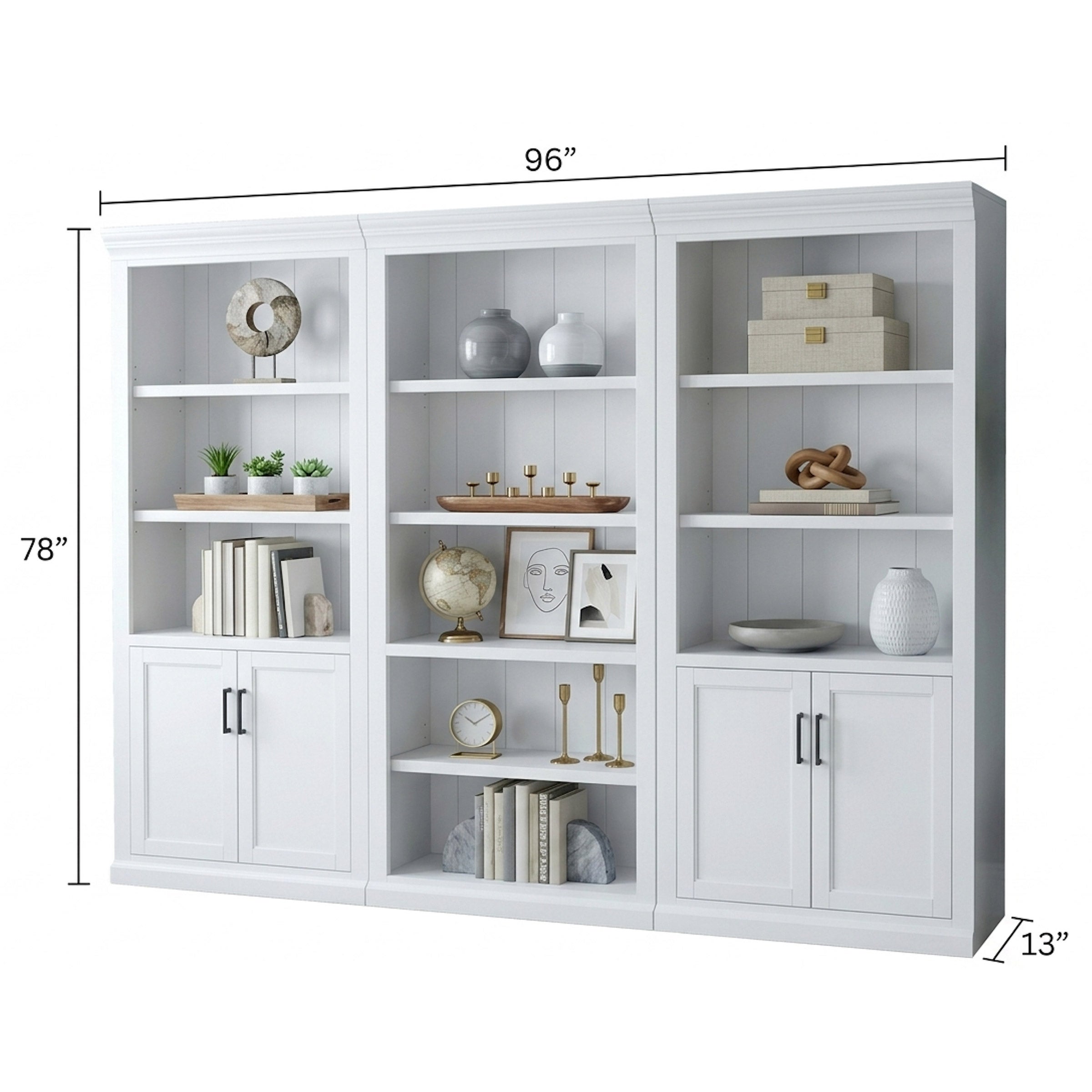 Abby 3-piece Bookcase Wall