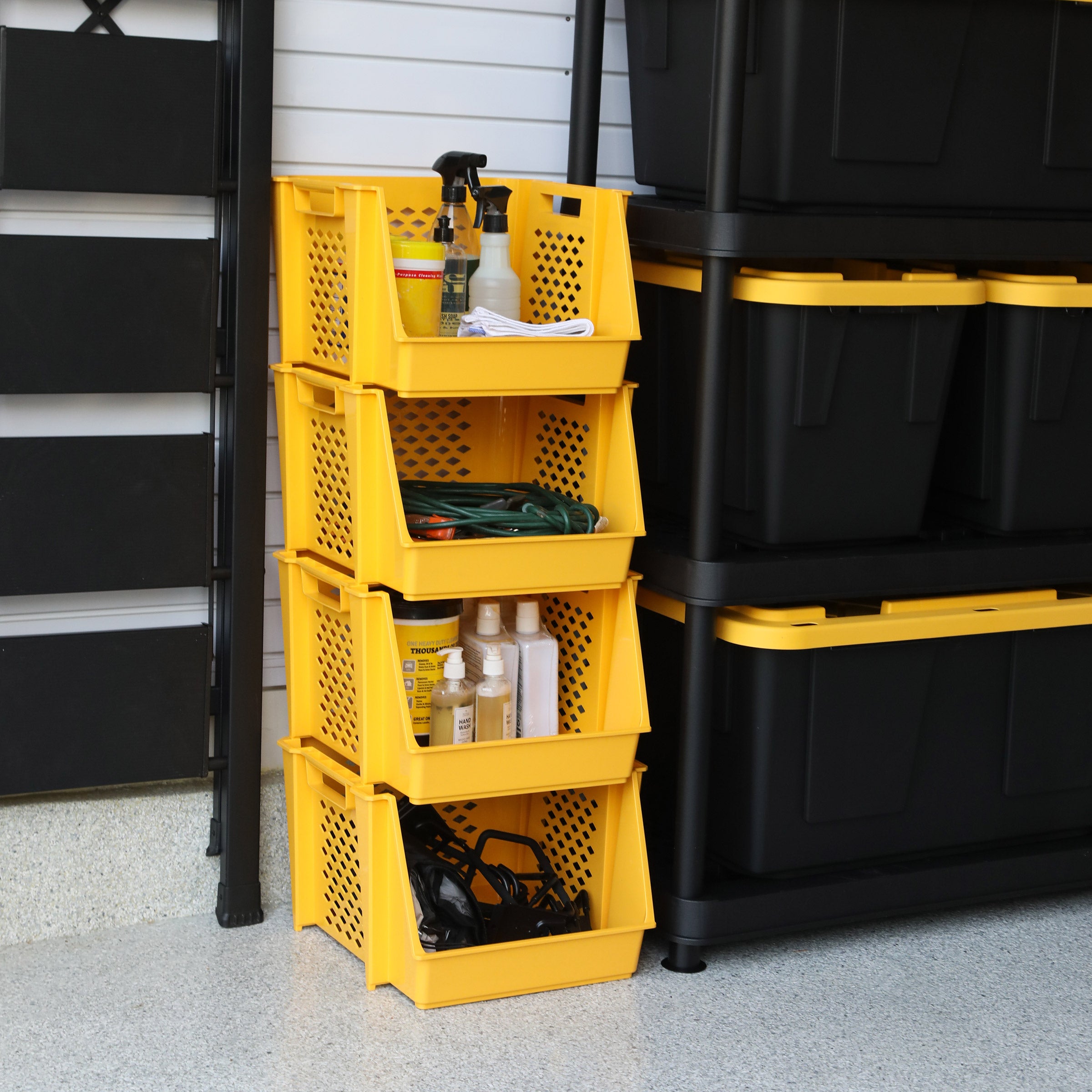 GreenMade InstaStack Stackable Storage Bins, 8-pack