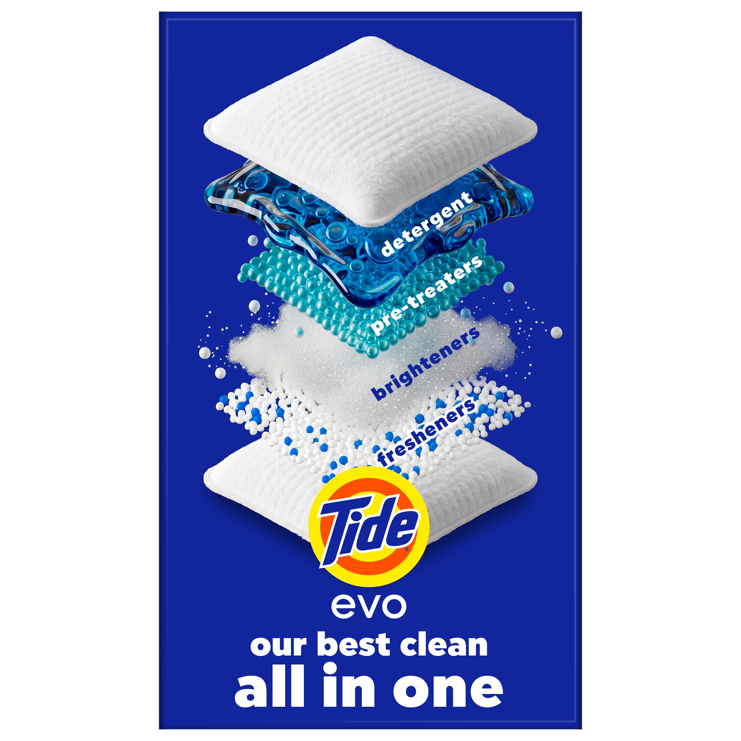 Tide Evo Laundry Detergent Tiles, Original, 66-count