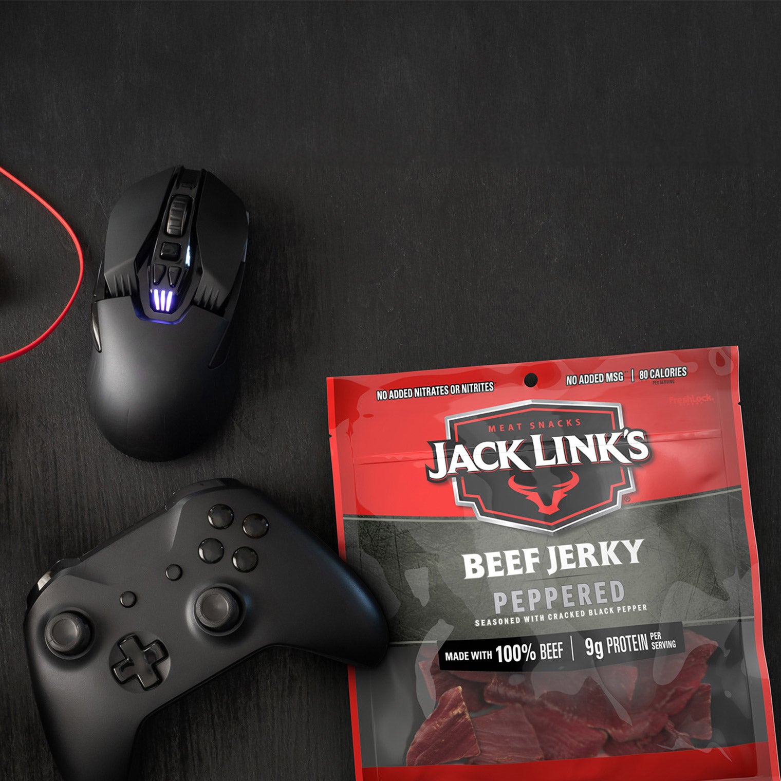 Jack Link's Beef Jerky, Peppered, 3.25 oz, 3-count