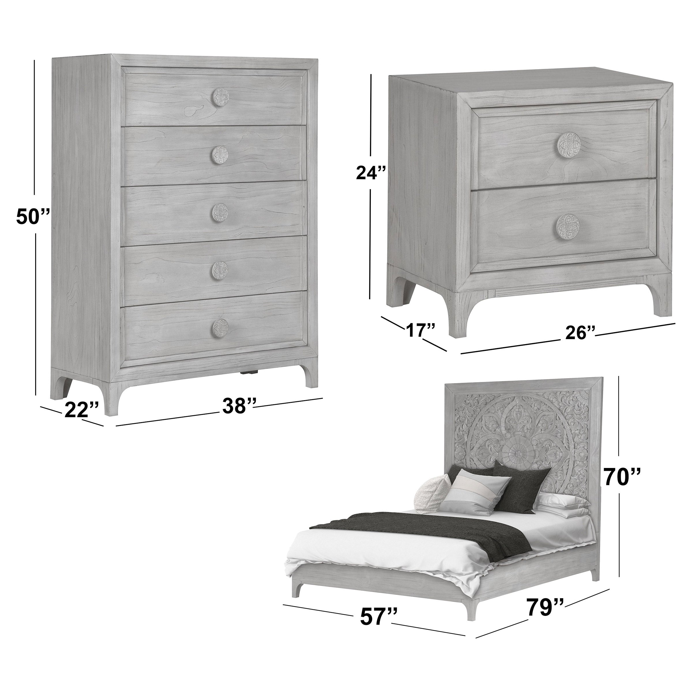 Kinzly 4-piece Full Bed Set