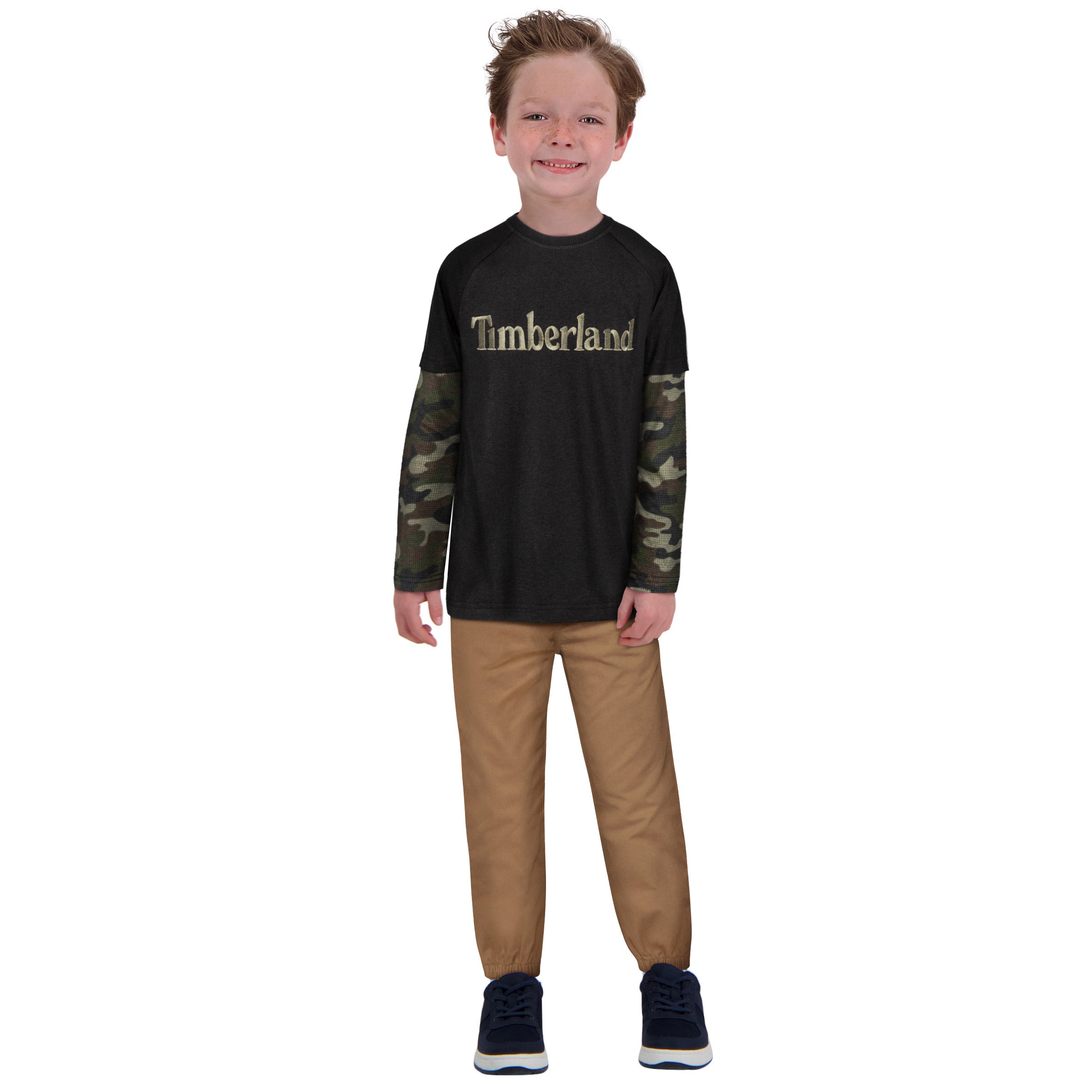Timberland Kids' 2-piece Set, Black and Khaki