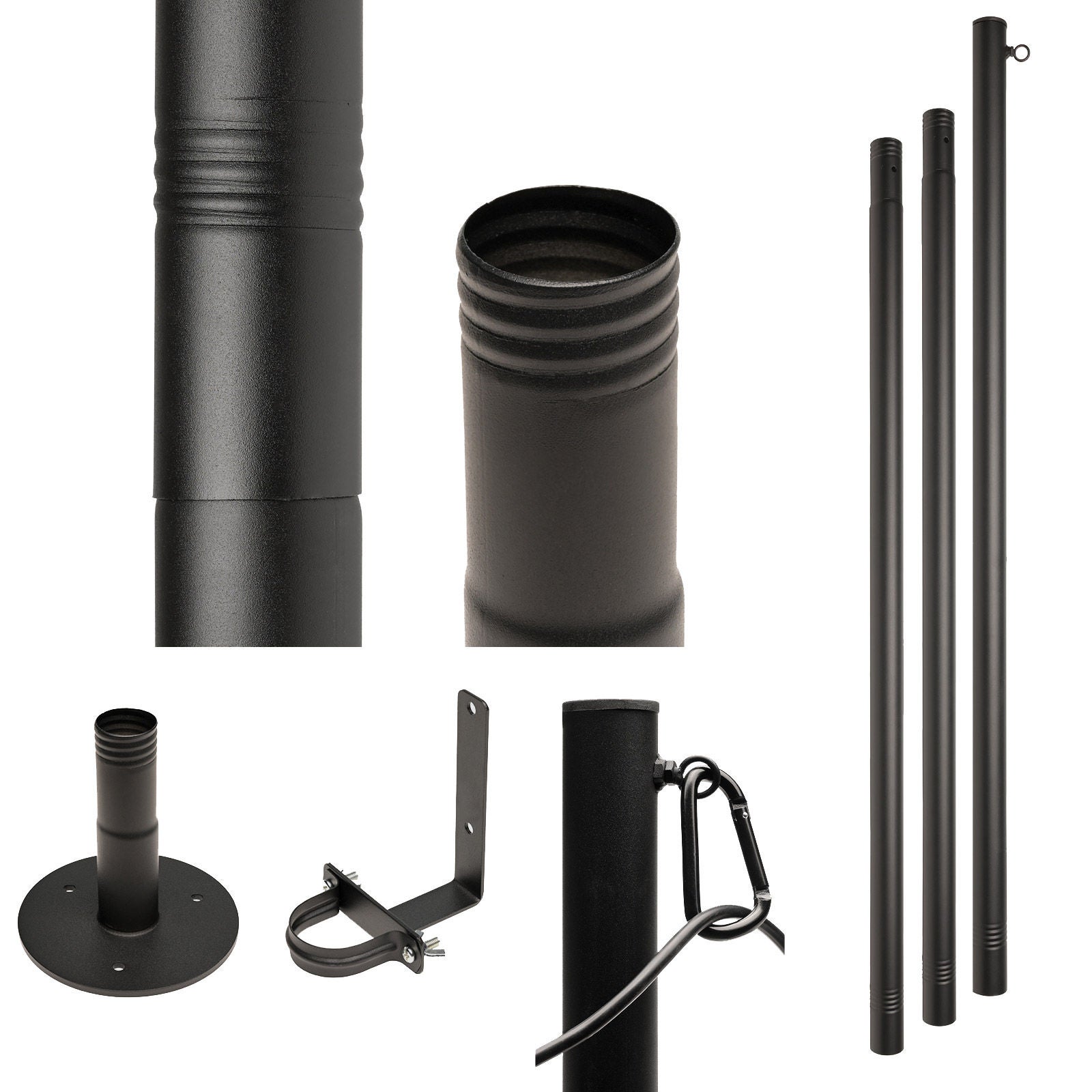 Excello Global Products 10 ft. String Light Pole, 2-pack