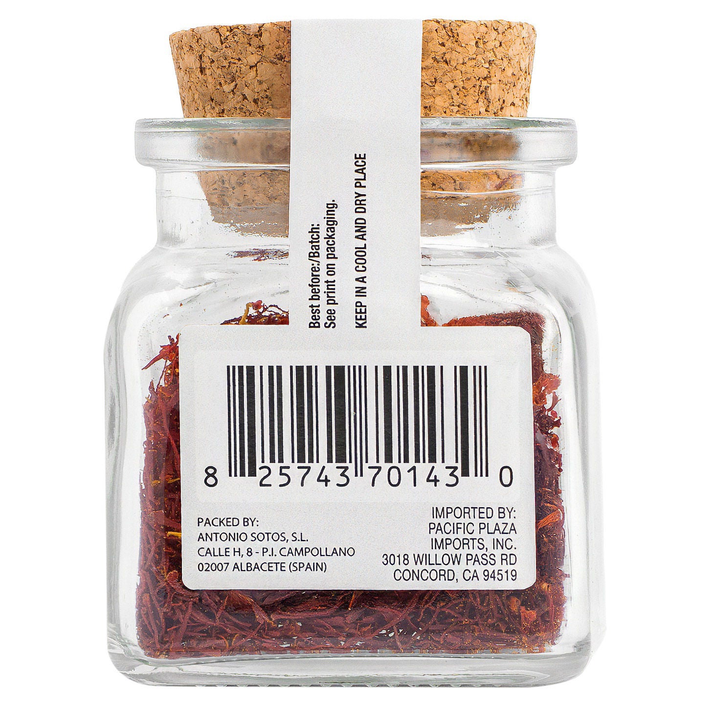 Organic Full Thread Spanish Saffron, 5 Gram Jar