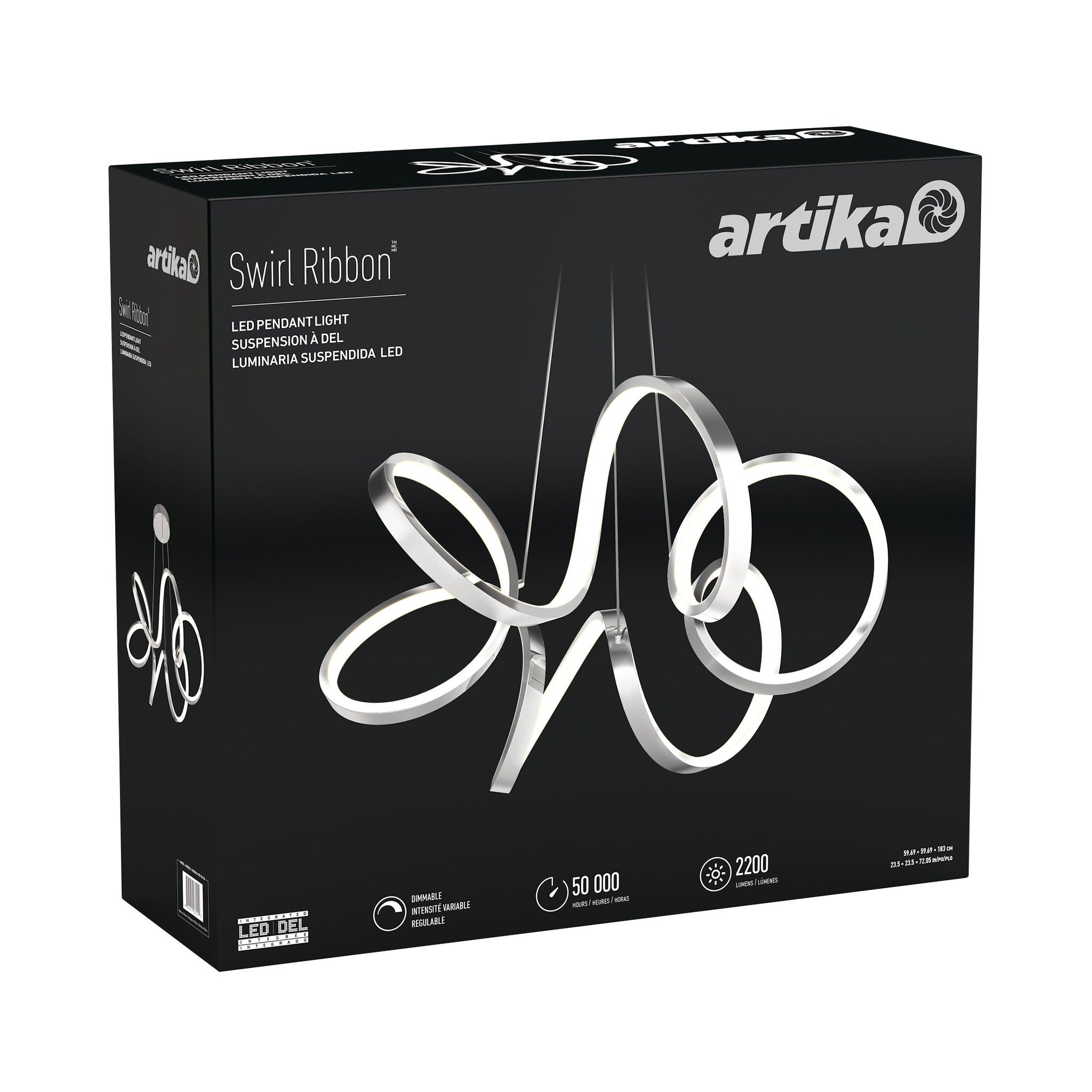 Artika Swirl Ribbon Integrated LED Pendant Light