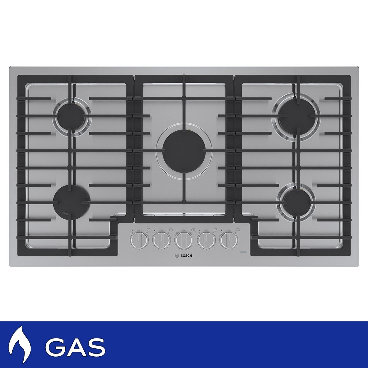 Bosch 500 Series 36" Gas Cooktop with Thermocouple Flame Monitor Control