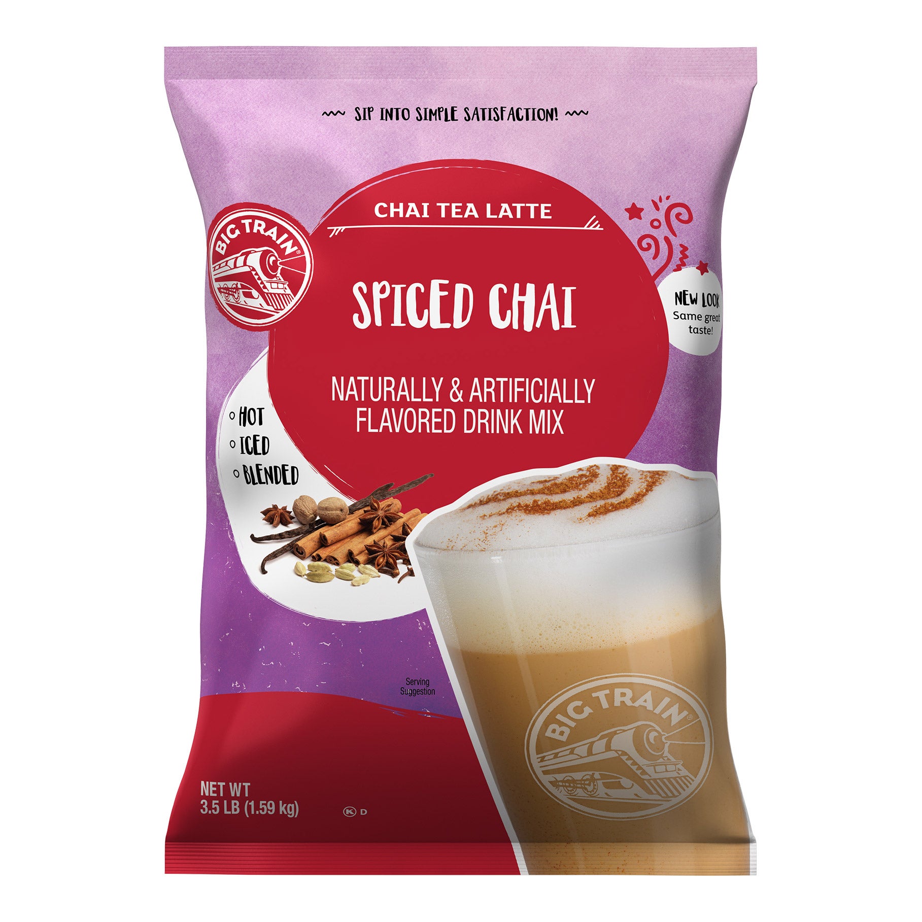 Big Train, Spiced Chai Tea Latte Drink Mix, 3.5 lbs