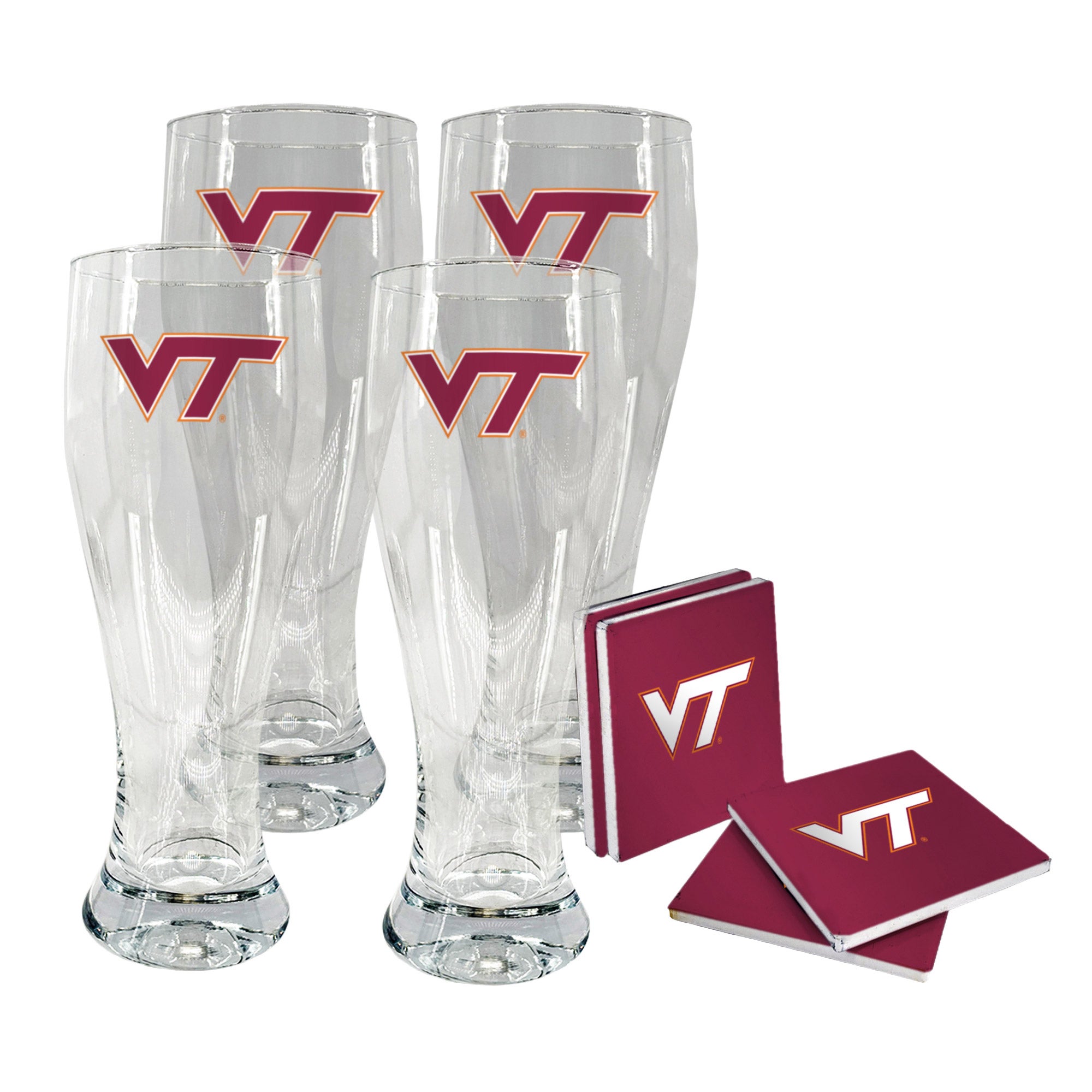NCAA Pilsner & Coaster Set