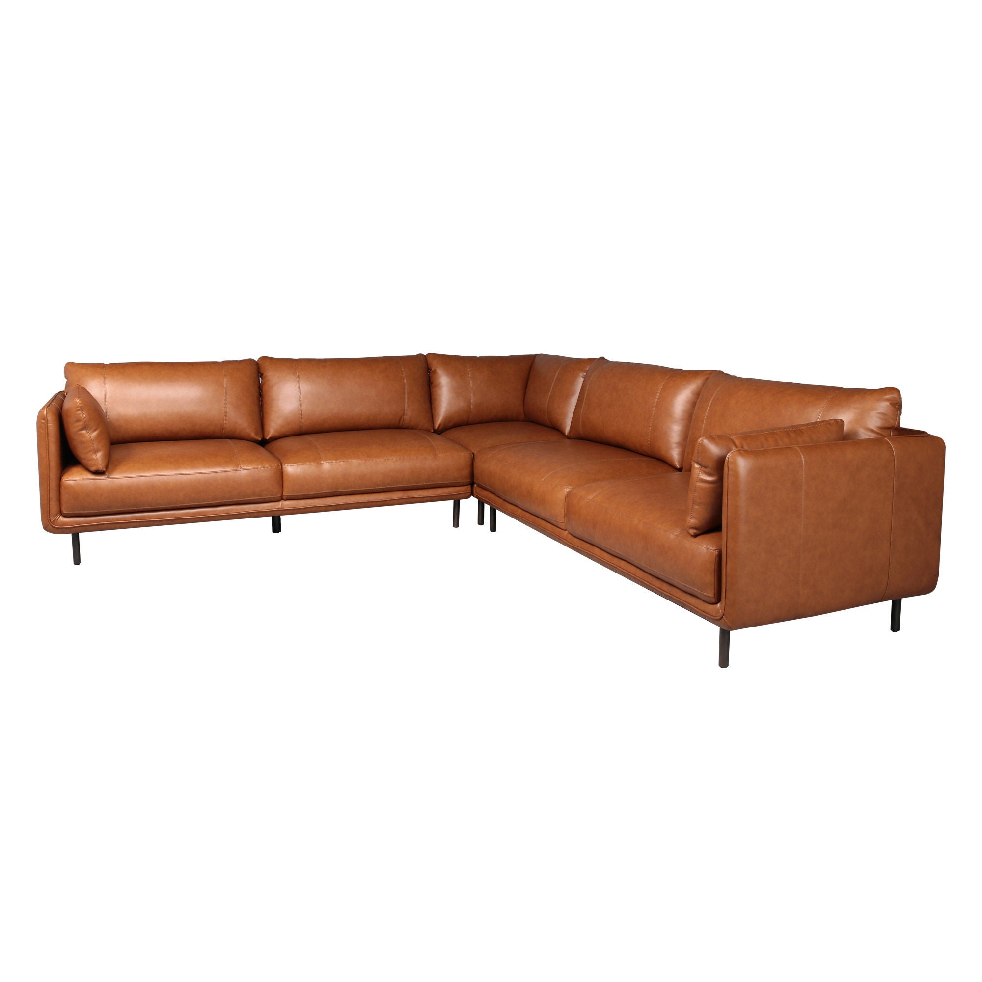 Simone Top Grain Leather Sectional