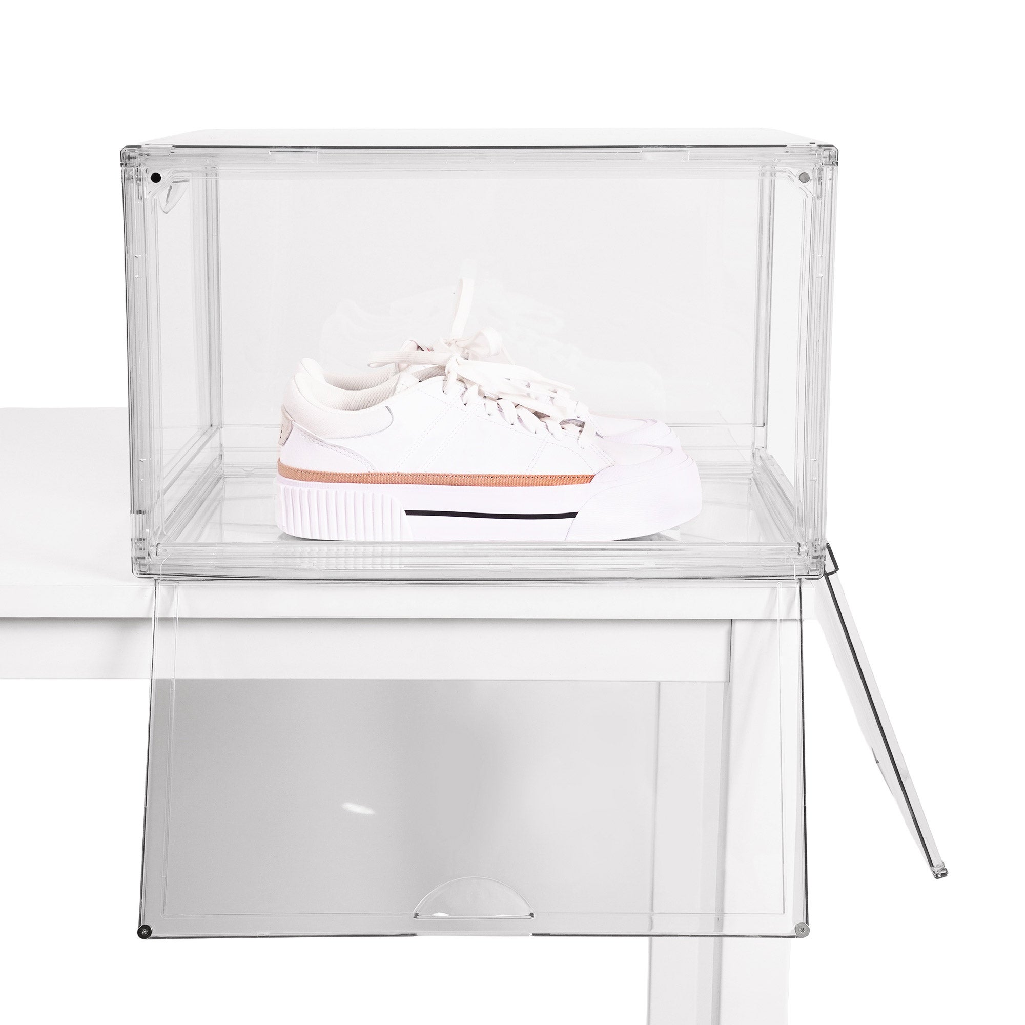 Clear Stackable Shoebox & Organizer, 4-pack