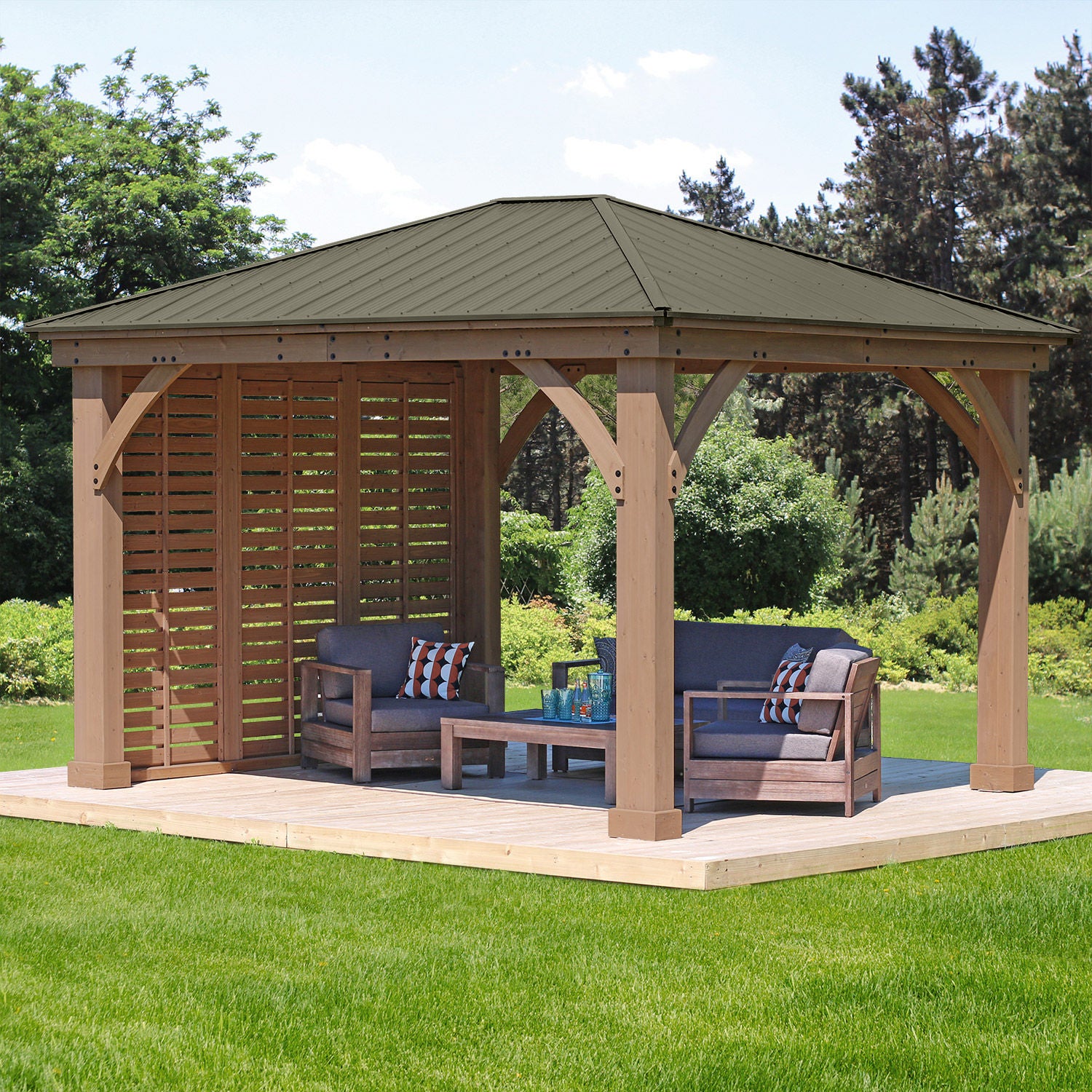 Yardistry Gazebo Privacy Wall