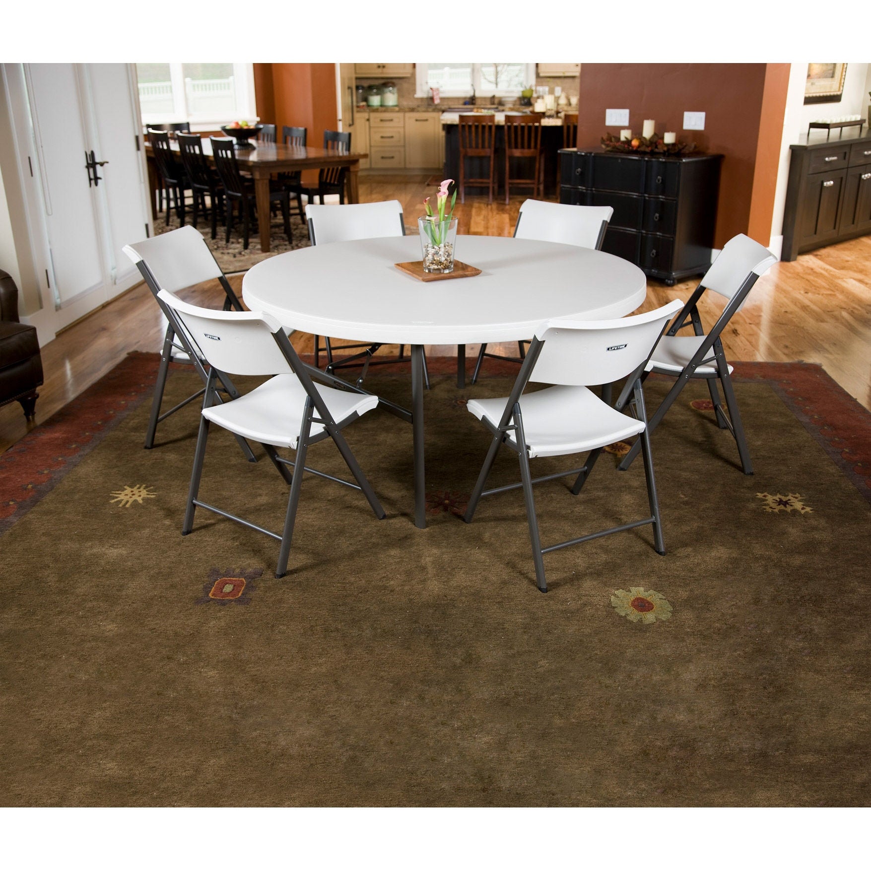 Lifetime 60" Round Table, White or Beige, 4-Pack