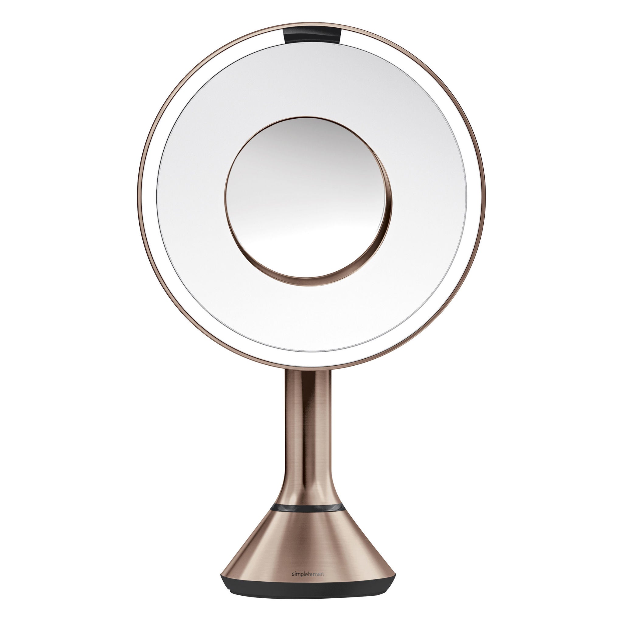 simplehuman 8” Round LED Sensor Mirror with 5x and 10x Magnification