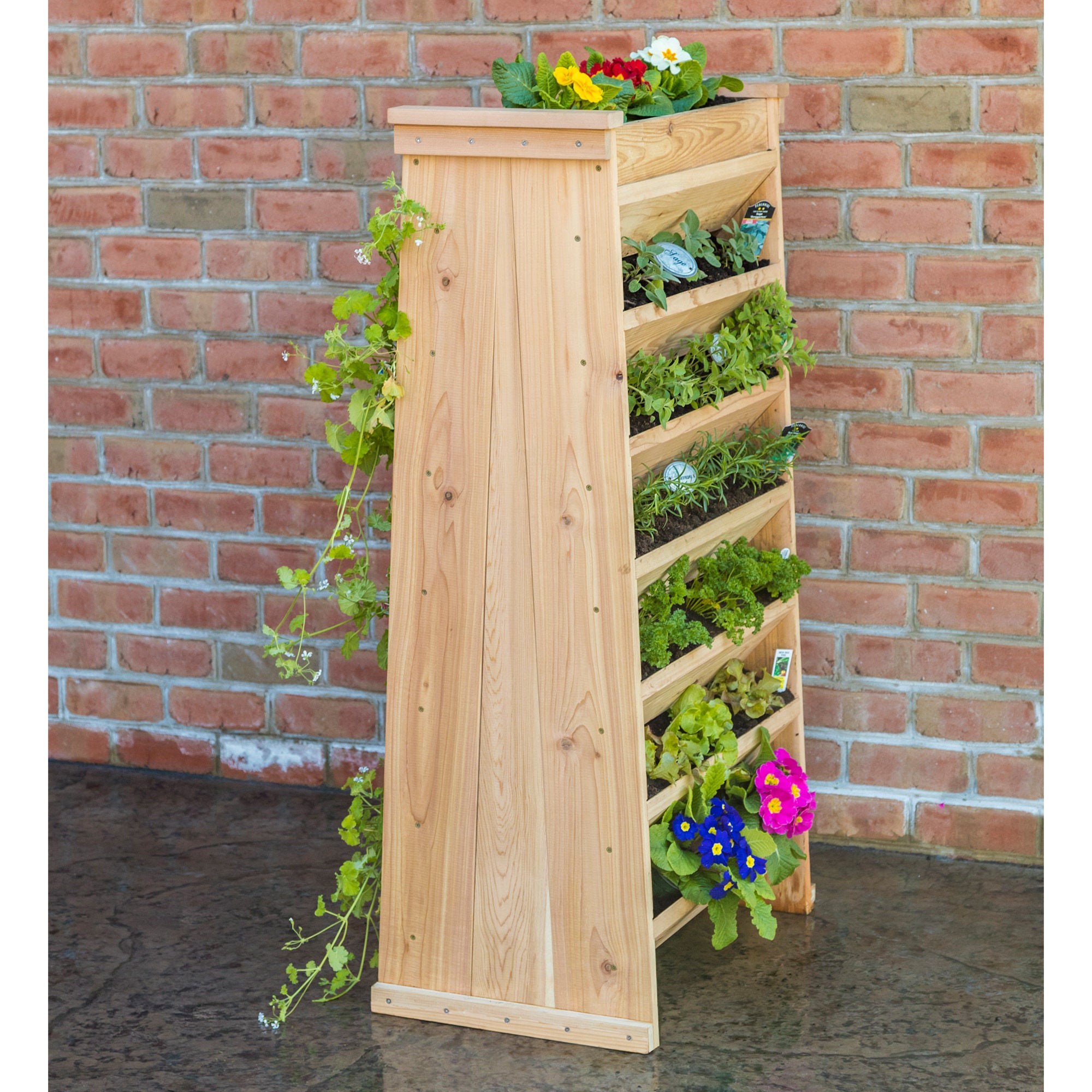 YardCraft Natural Cedar Vertical Planter