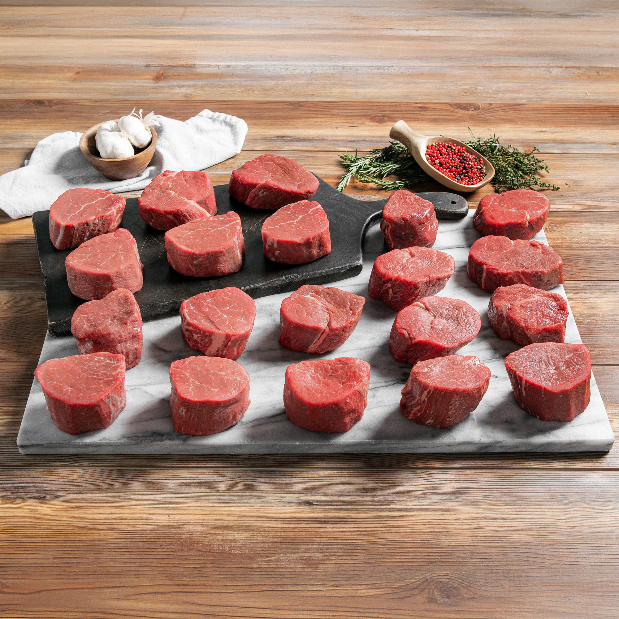 Great Southern All Natural, Antibiotic Free, Grass Fed Beef, Filet Mignon Steak 8 oz, 20-pack, 10 lbs