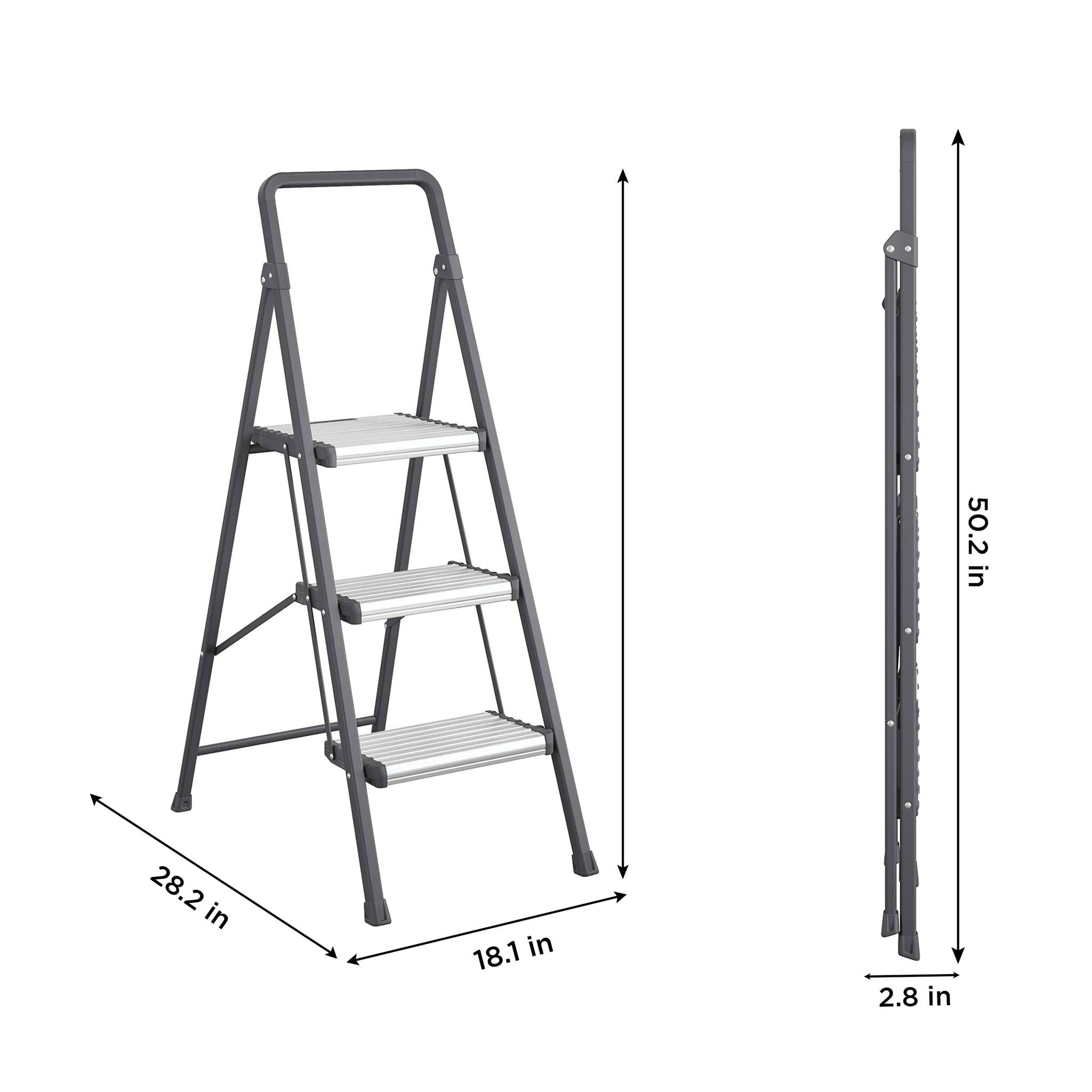 Cosco 3-Step Folding Step Stool, 250 lbs Load Capacity