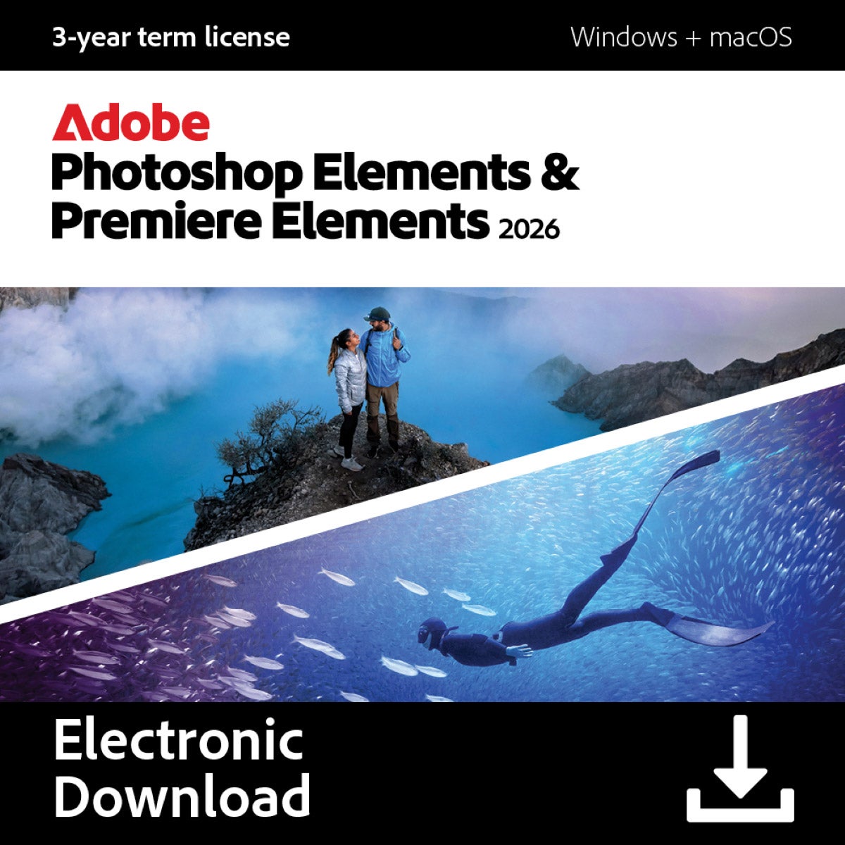 Adobe Photoshop Elements and Premiere Elements Software - Mac OS, Windows (E-delivery)