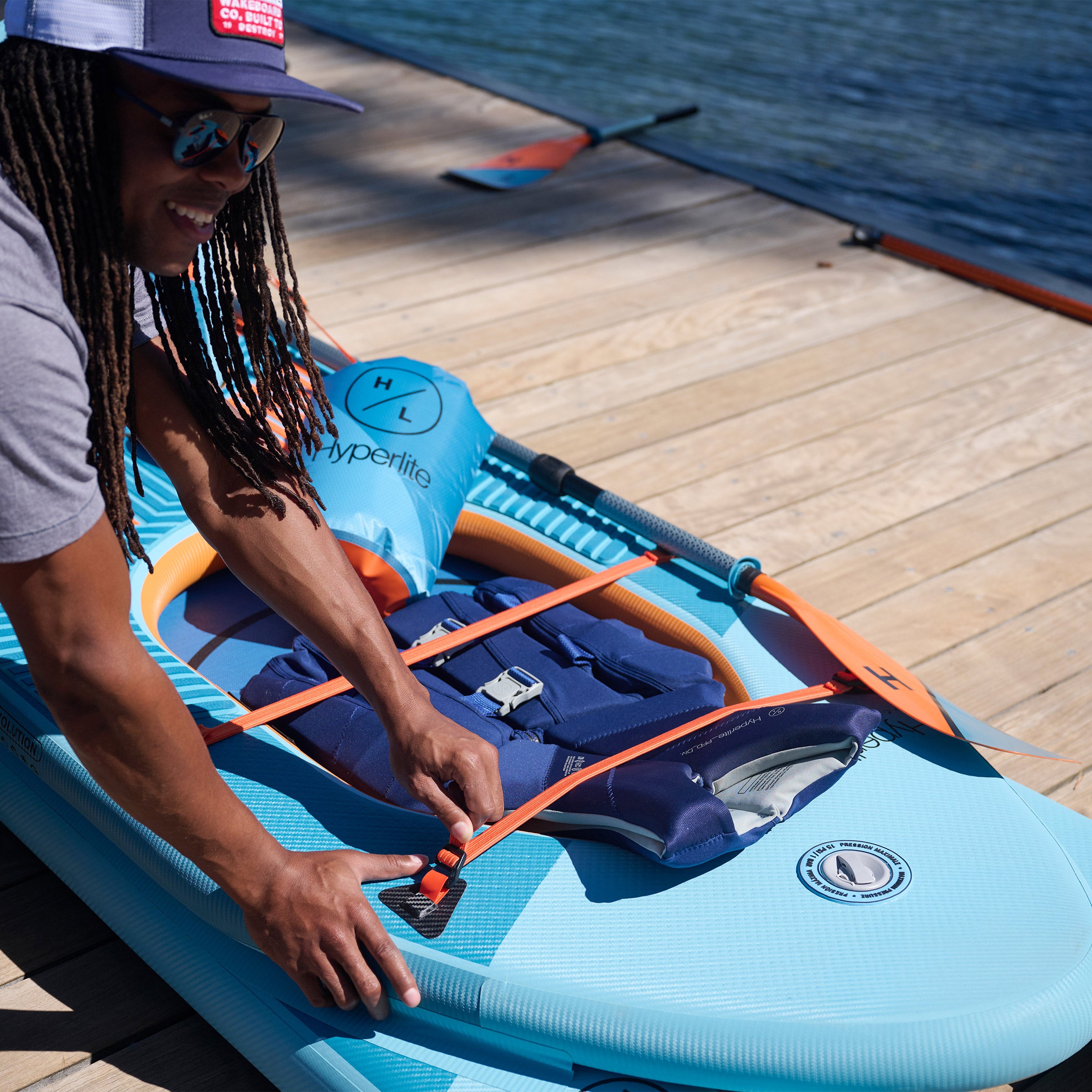 Hyperlite Evolution 9'4" 3-In-1 Hybrid Inflatable Paddle Board Package