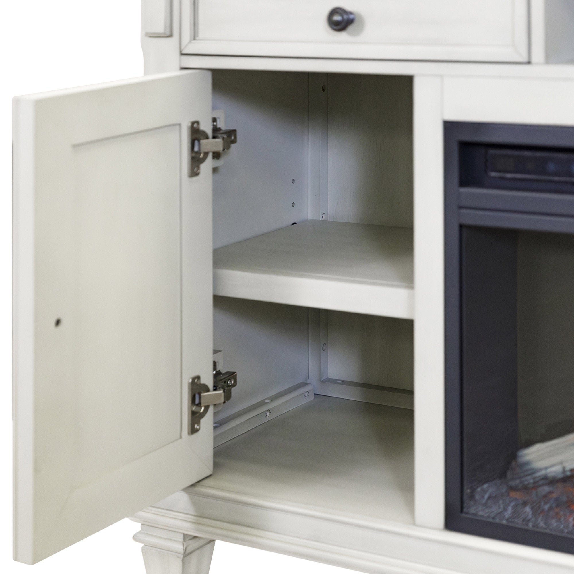 Harrington 75.5” TV Console with Electric Fireplace