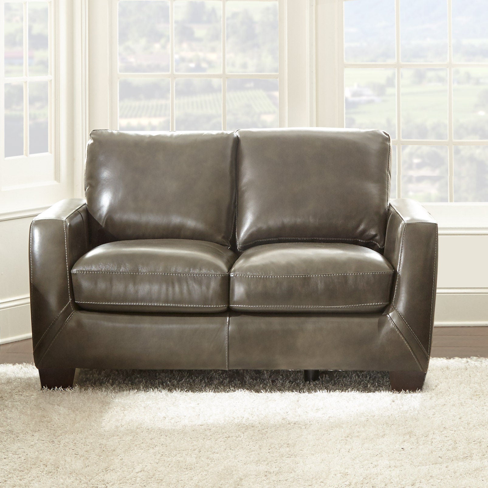 Sheldon Top Grain Leather Loveseat