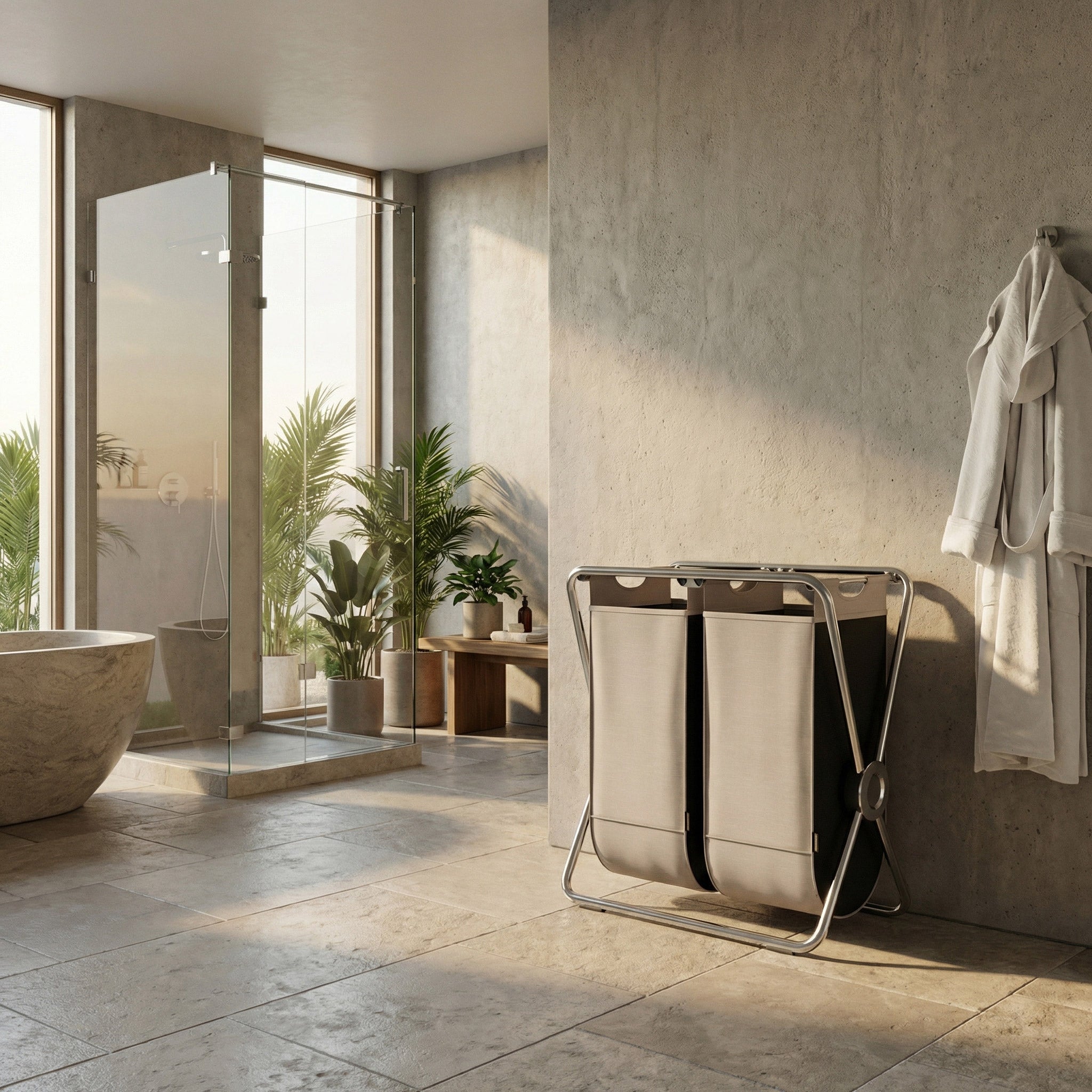 Simplehuman X-Frame Double Laundry Hamper