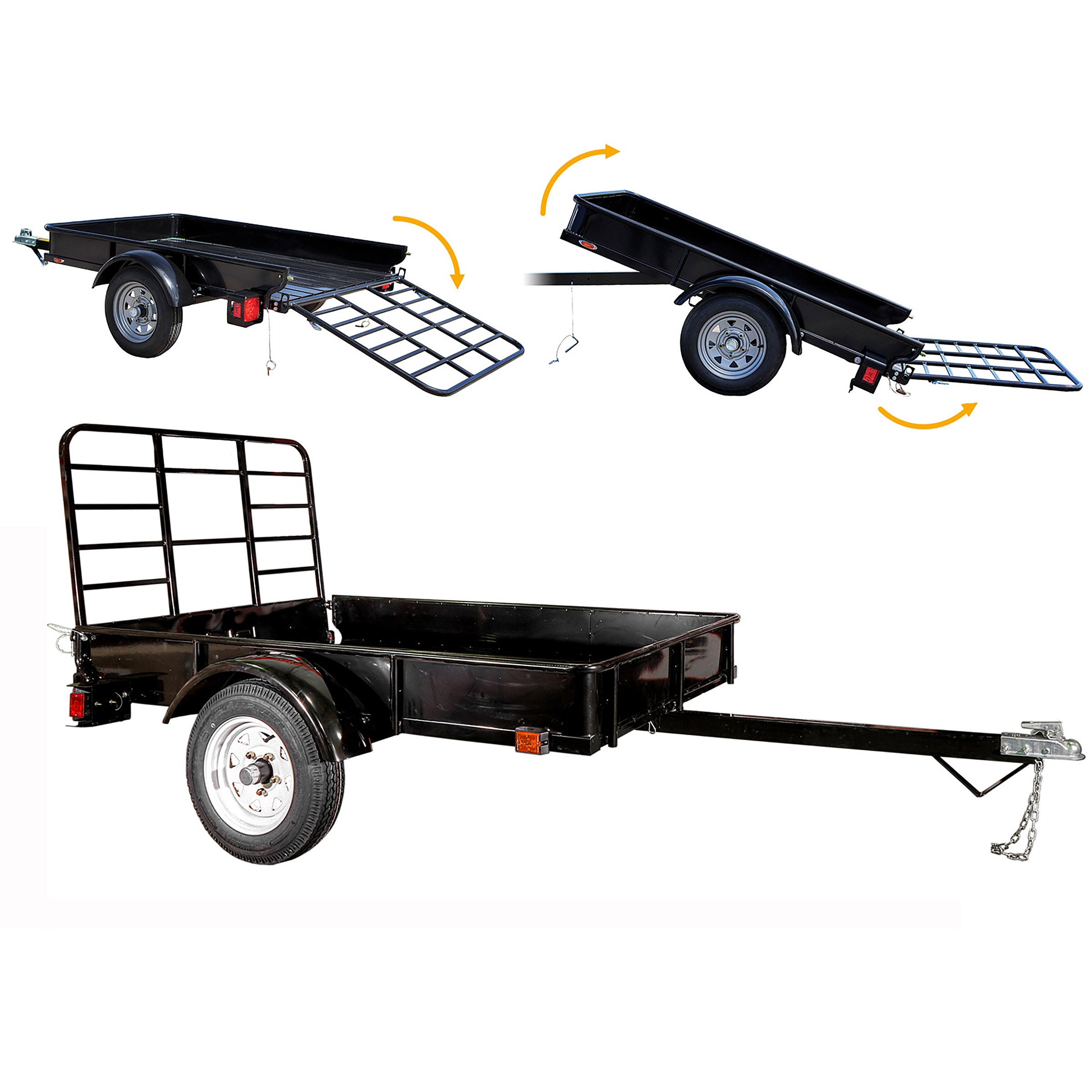 DK2 4 ft. x 6 ft. Single Axle Utility Trailer with Ramp Kit