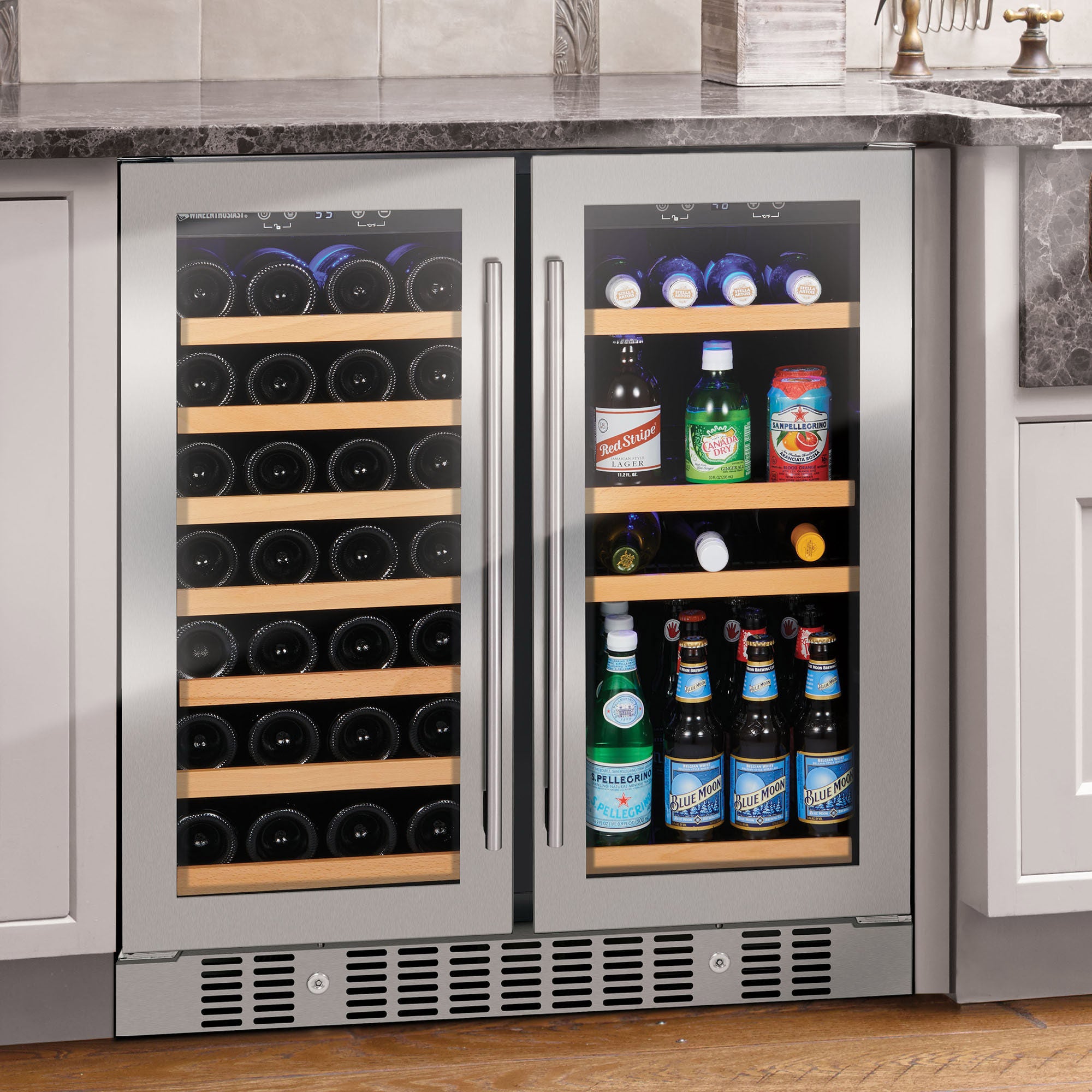 Wine Enthusiast SommSeries 2 Door Dual Zone Wine and Beverage Center