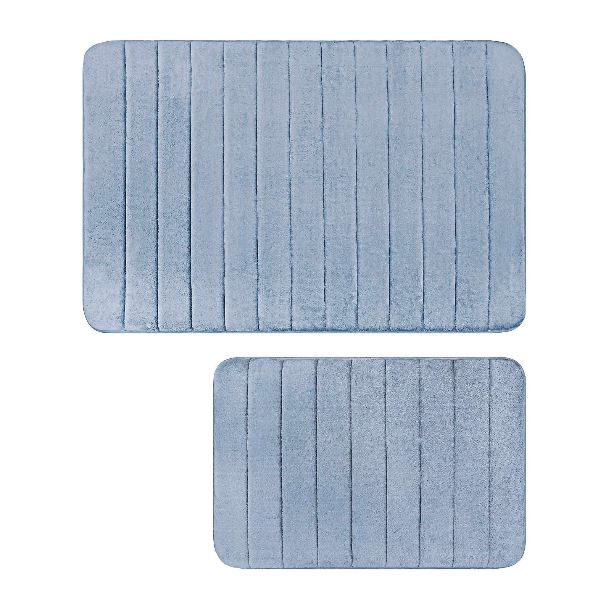 Channel Stitch Memory Foam Bath Mat, 2-pack