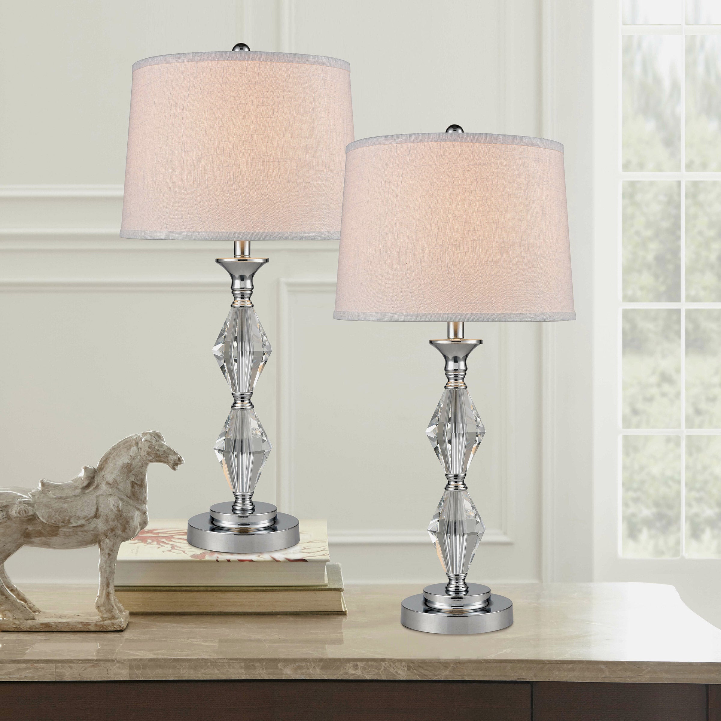 Arthur Crystal Table Lamp, 2-pack