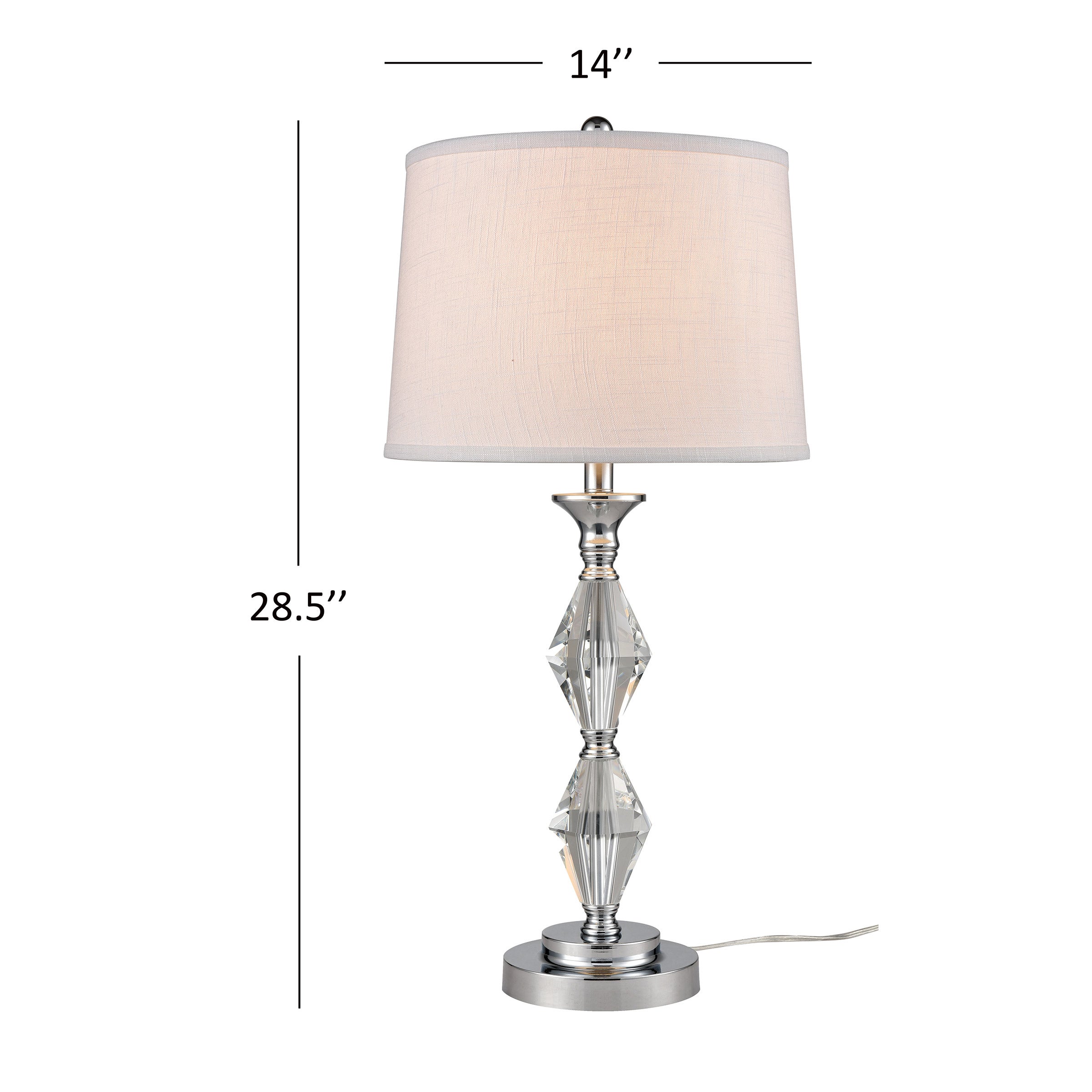 Arthur Crystal Table Lamp, 2-pack