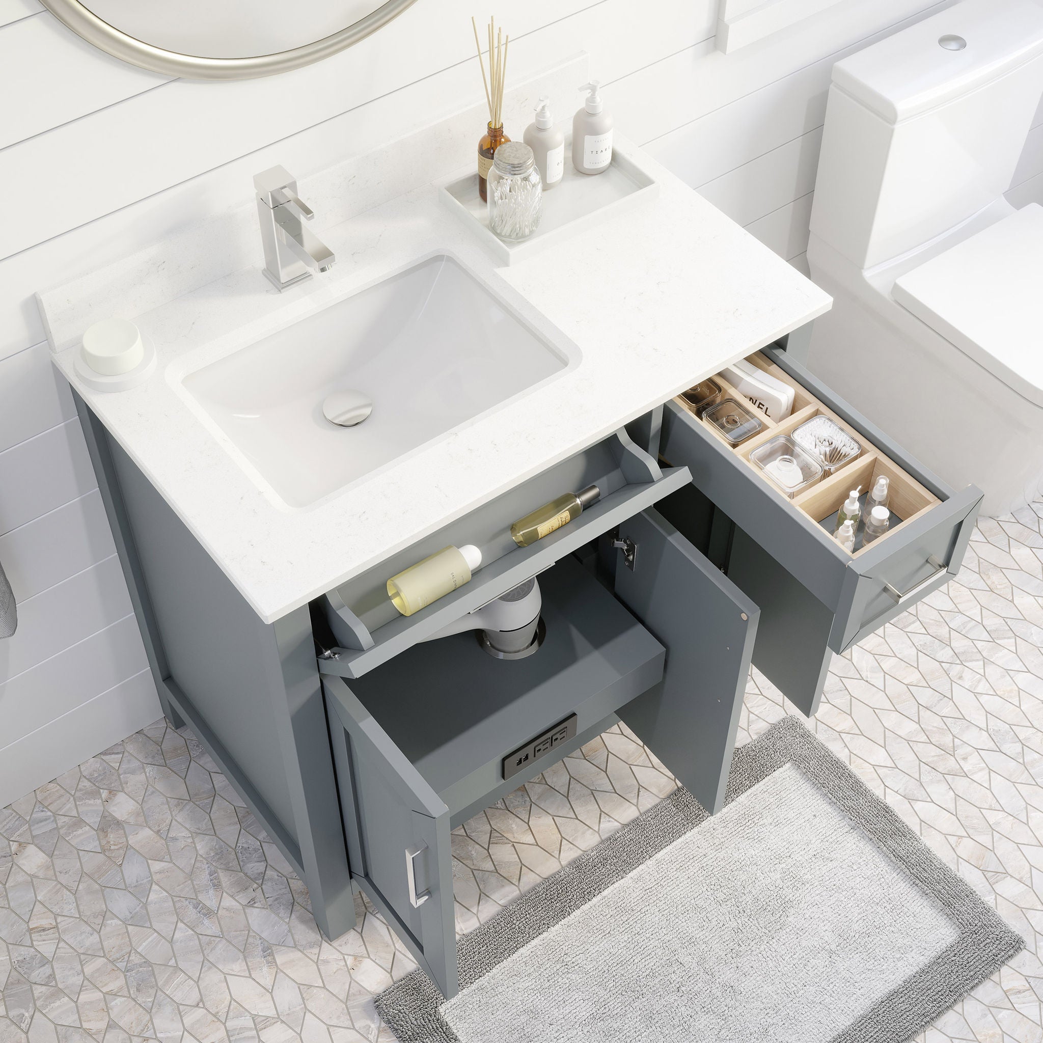 Thomson Bath Vanity by Studio Bathe in Gray
