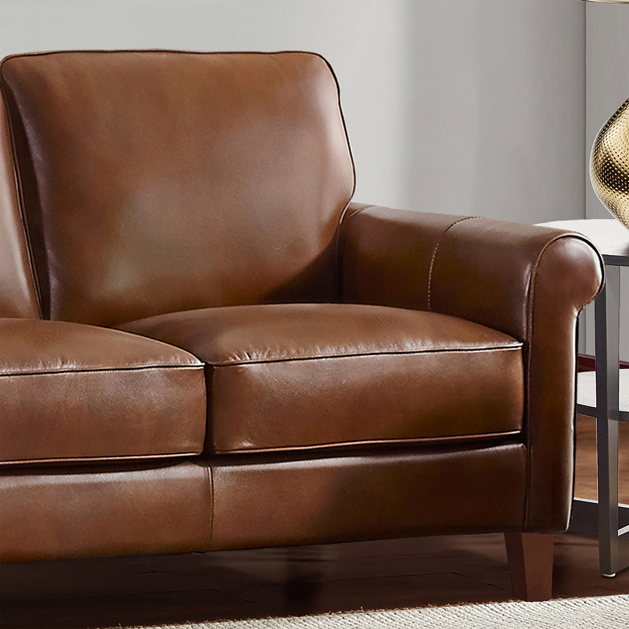 Larsen 2-piece Top Grain Leather Set - Sofa, Chair